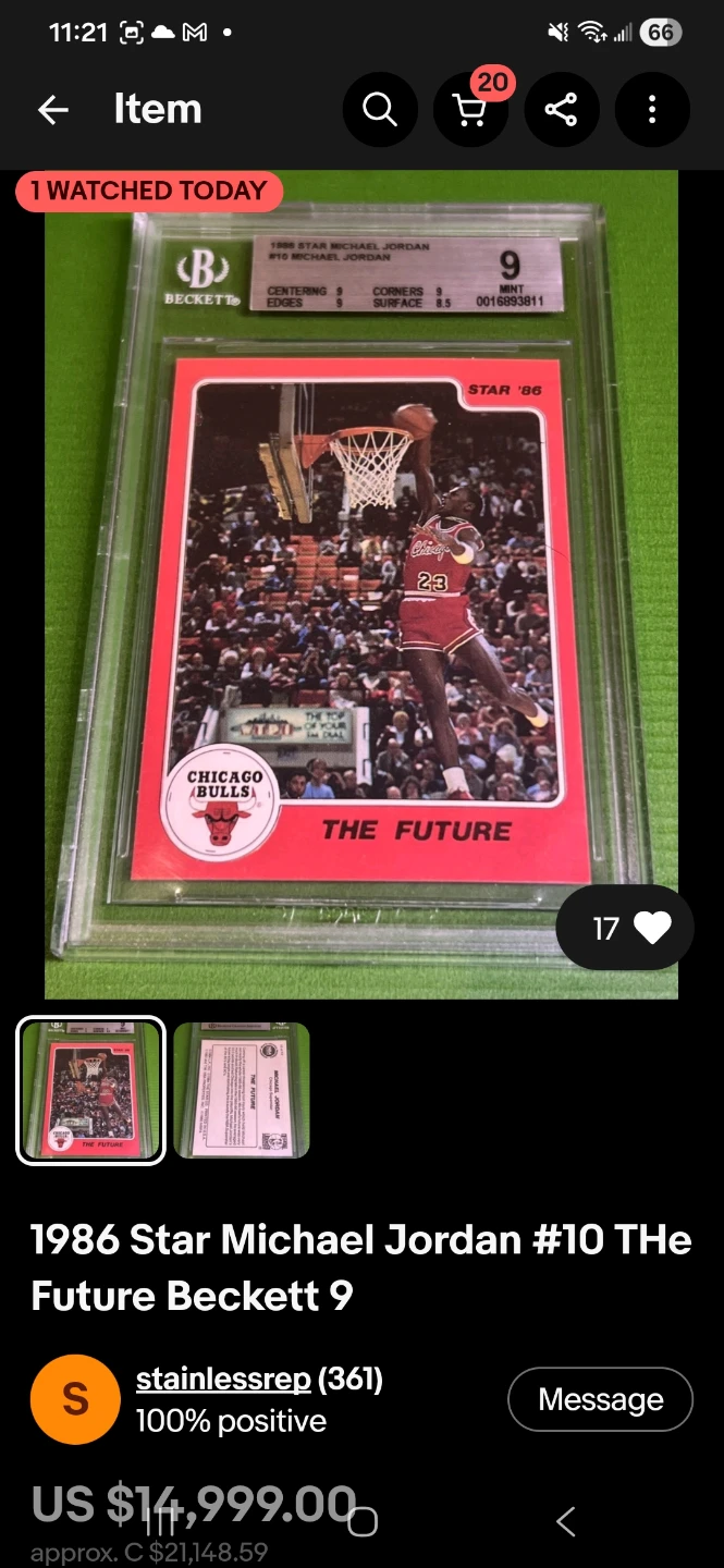 Michael Jordan 1986 Star #10 The Future BGS 9 Card - photo 4
