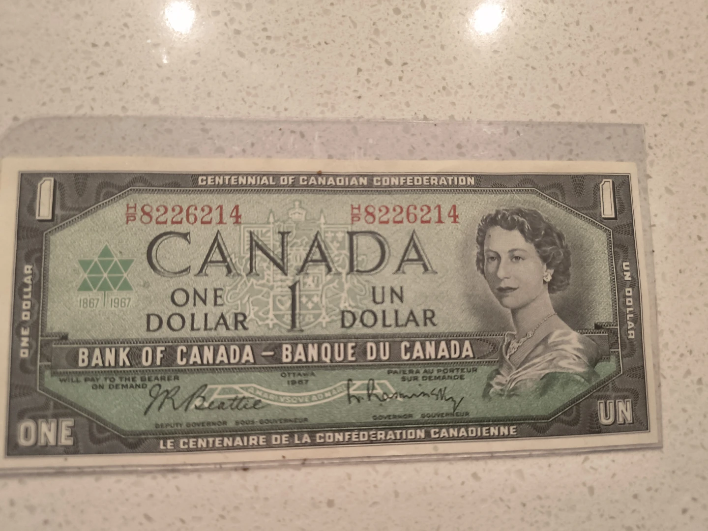 1967 Centennial of Canadian Confederation $1 Bill