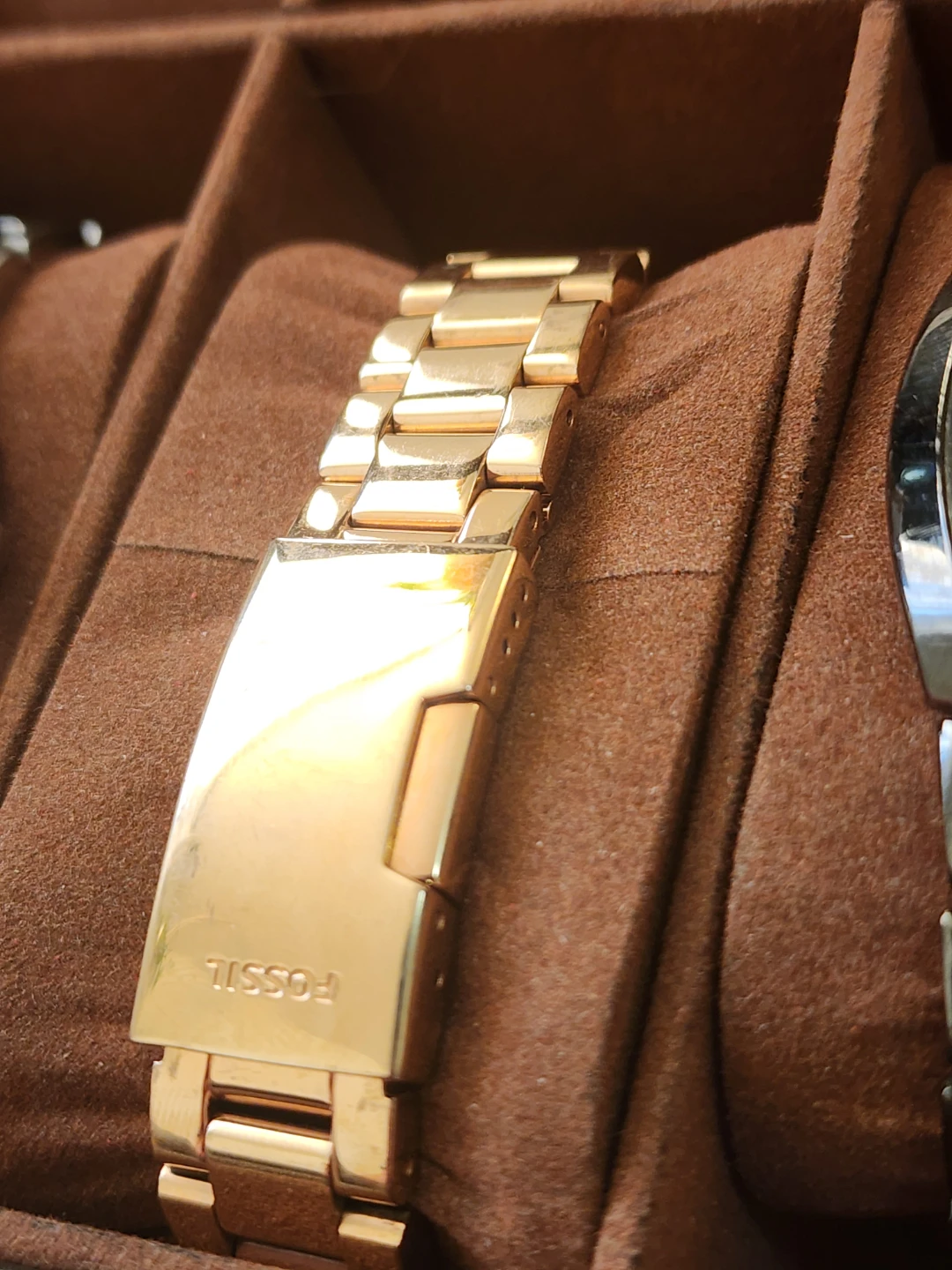 ⚽ Fossil Rose Gold Watch with Crystal Bezel - photo 4