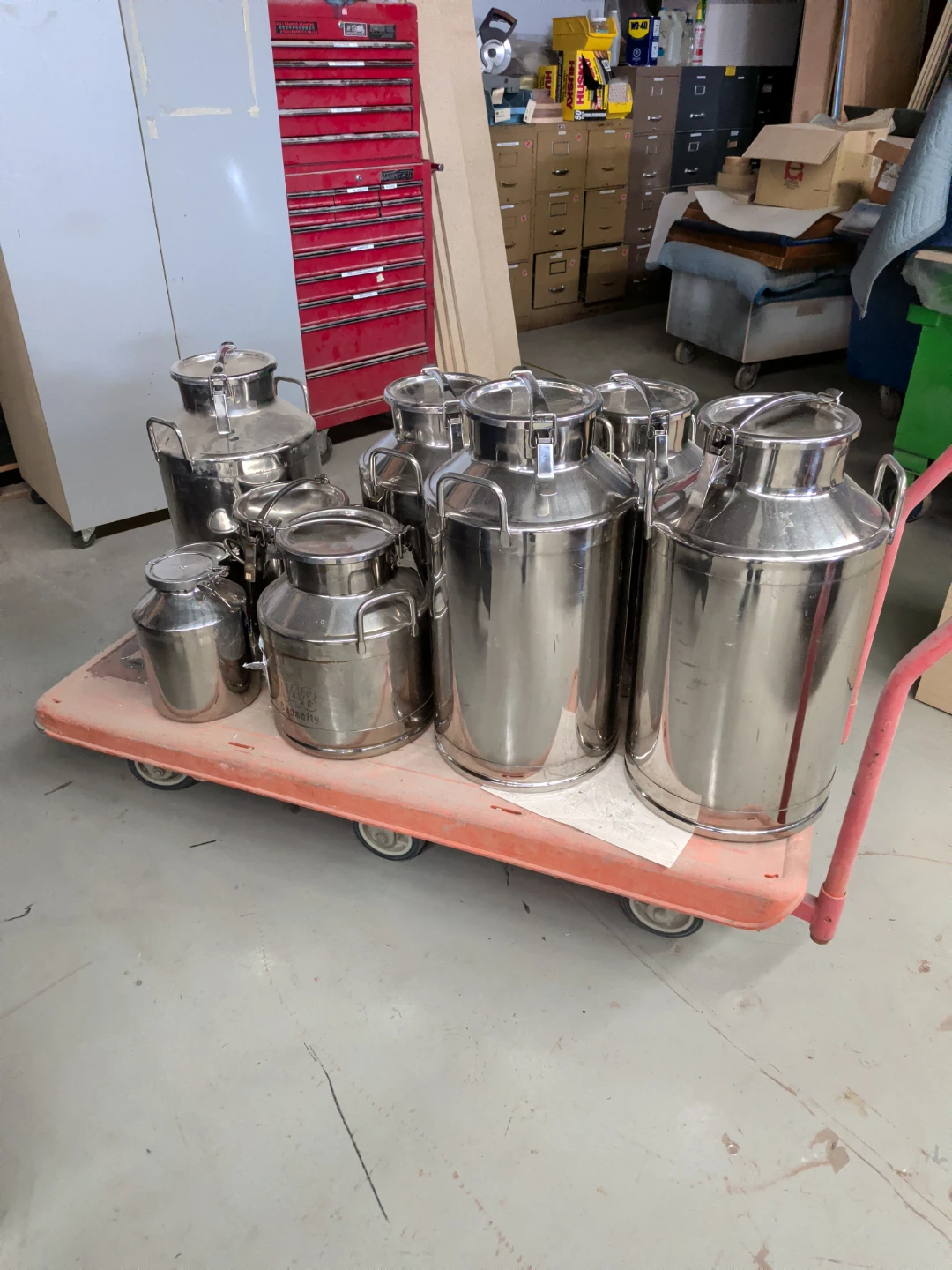 Stainless Steel Milk Cans / Storage Containers