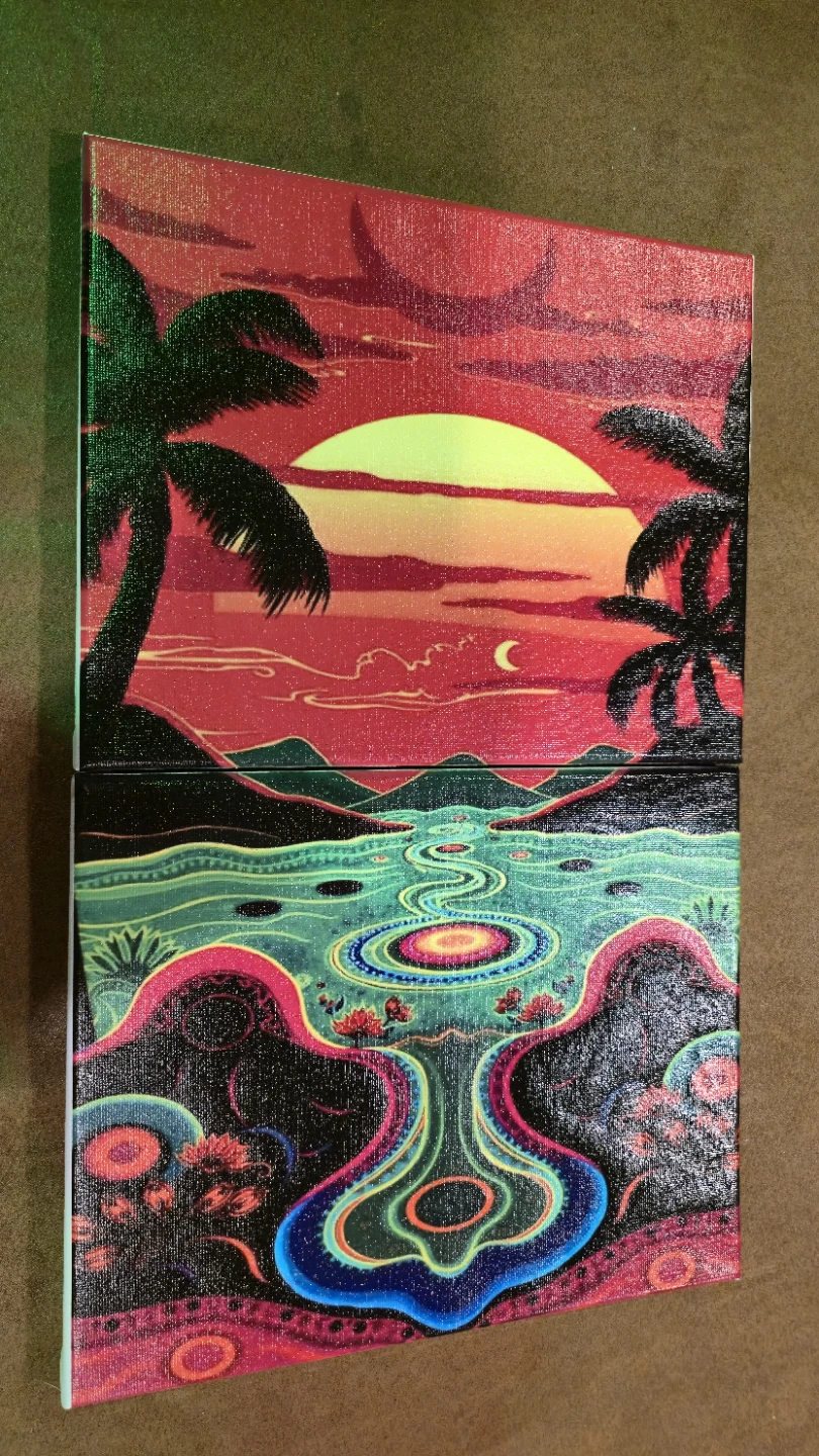 Psychedelic Sunset Canvas Art Print