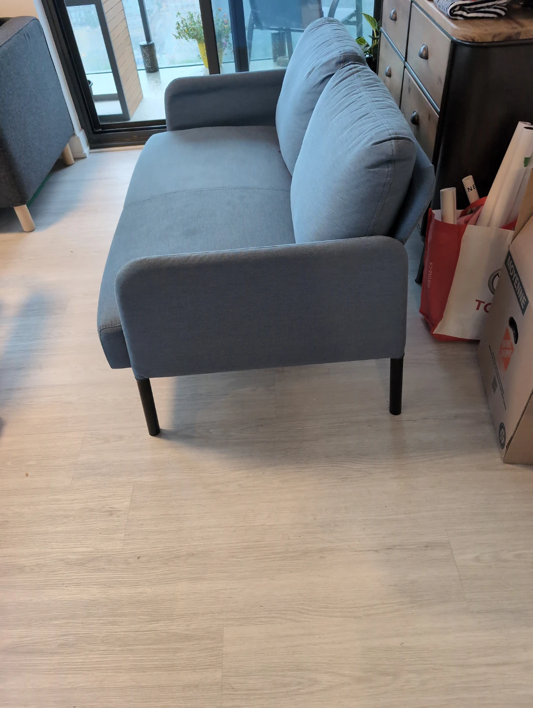 Blue Ikea two-seater sofa - photo 2
