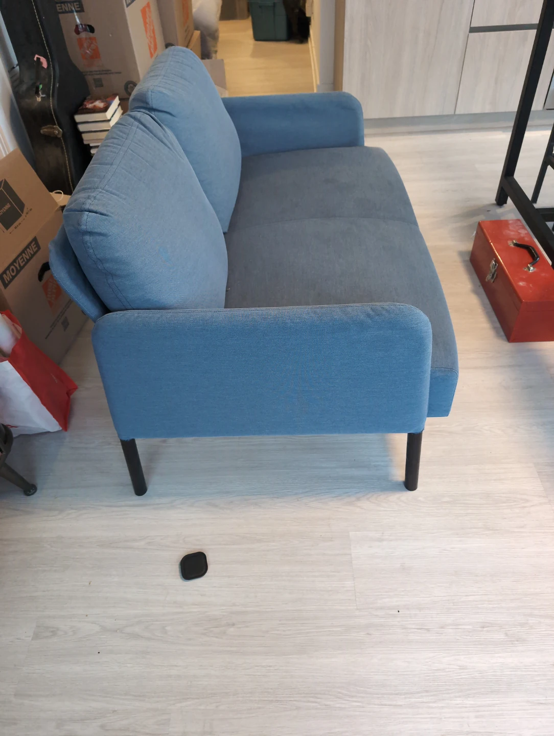 Blue Ikea two-seater sofa - photo 3