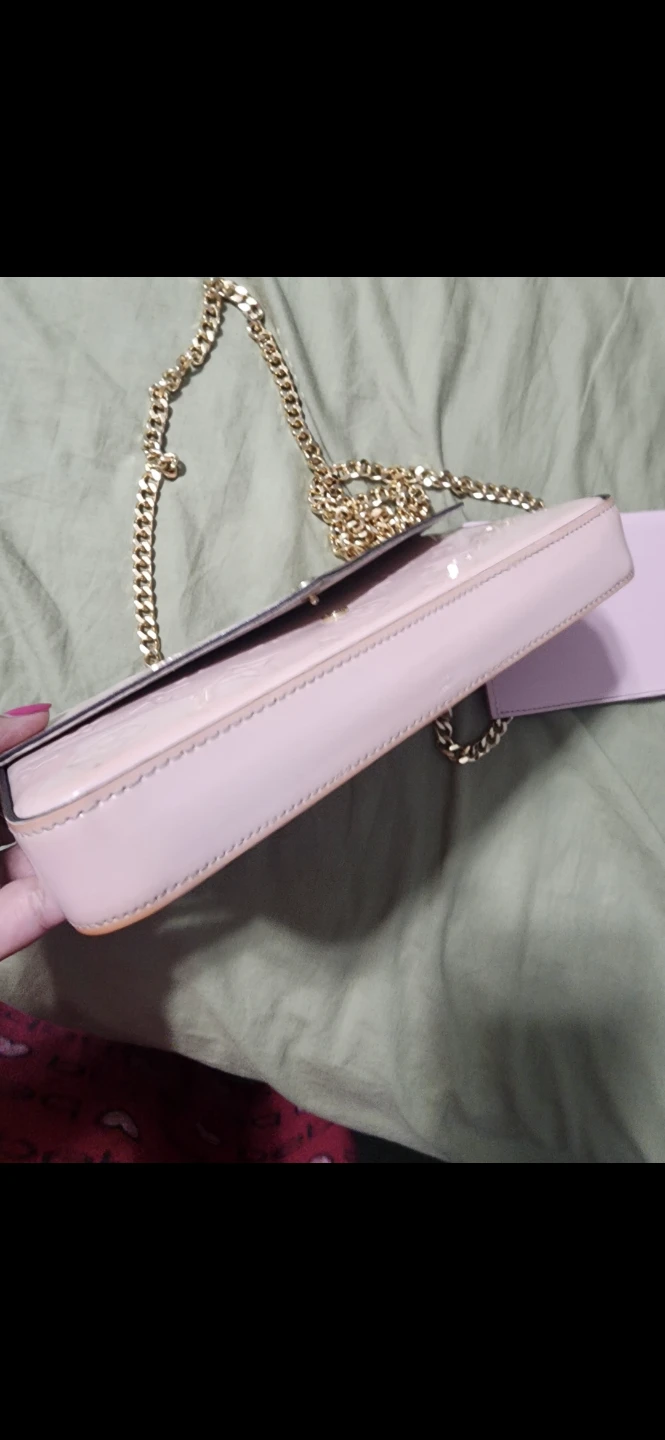 Louis Vuitton Pink Vernis Wallet On Chain - photo 2
