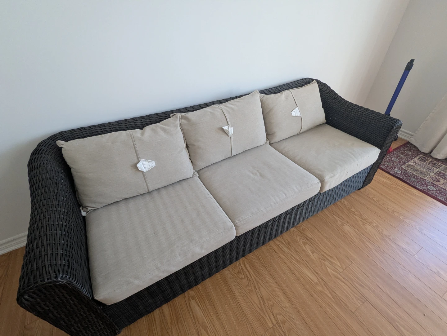 Canvas Wicker Outdoor Sofa - photo 4