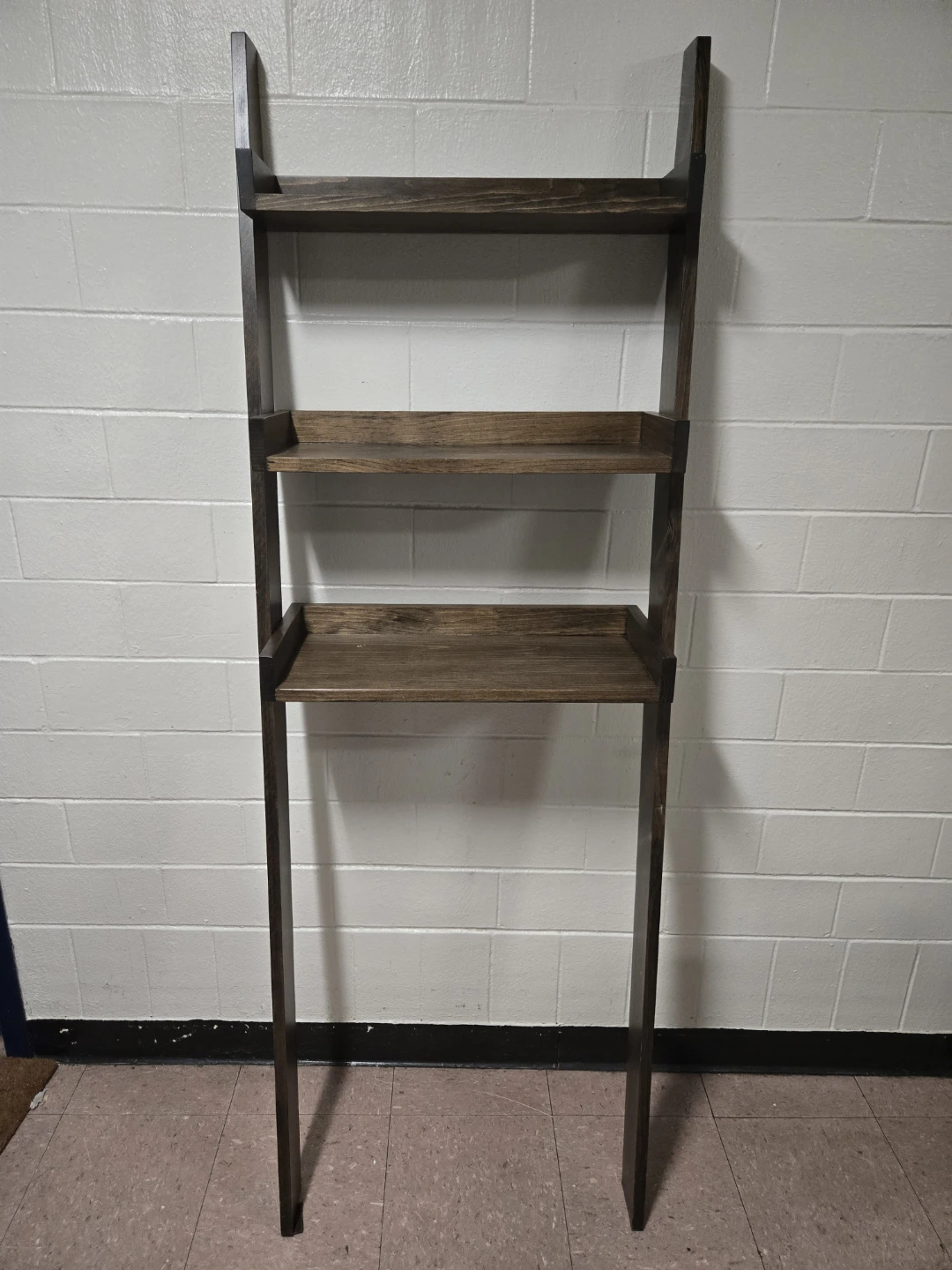 Exquisite Solid Wood Over the Toilet Ladder Shelf - 69"