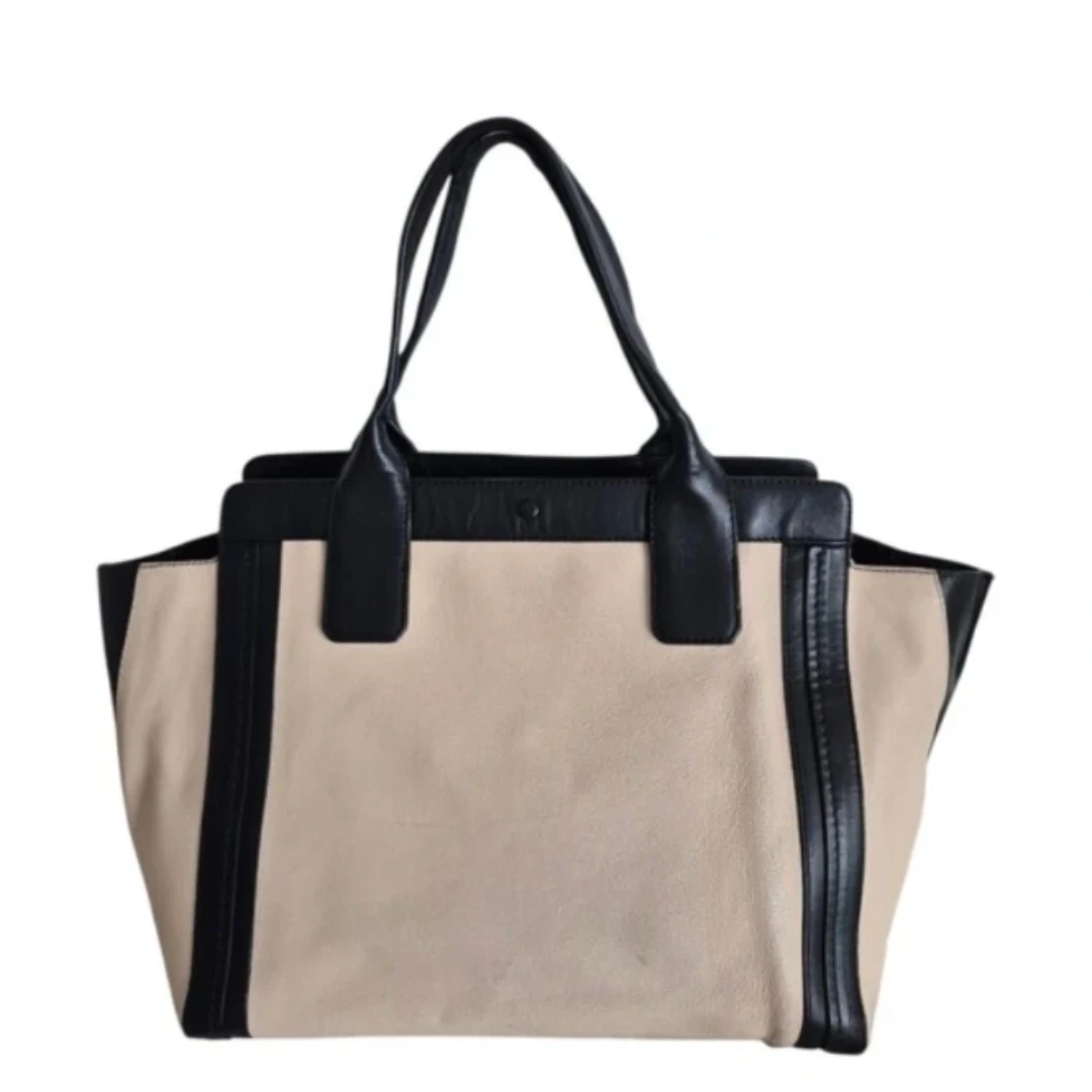 Chloe Two Tone Leather Tote Bag. - photo 2