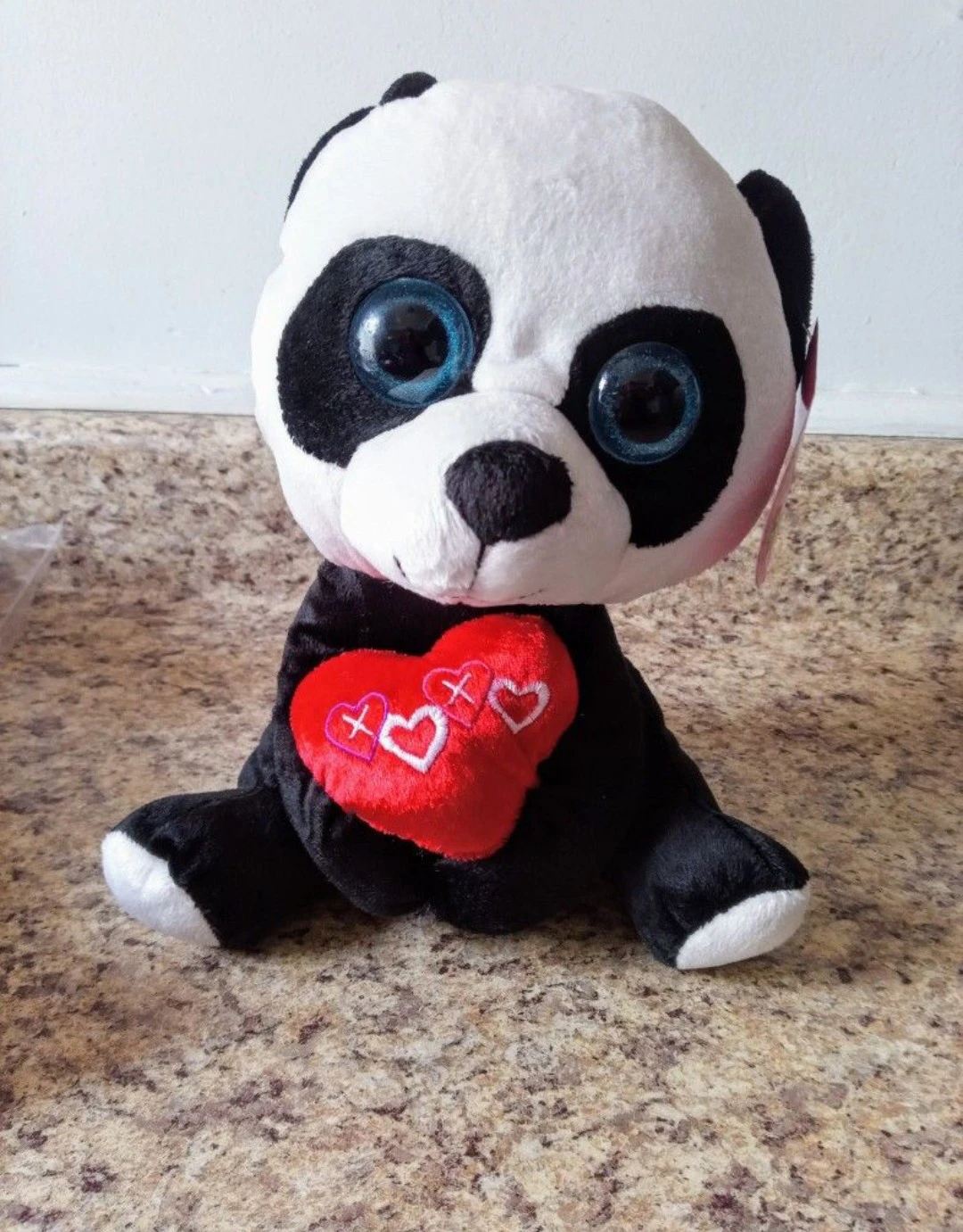 Ty Beanie Boos Kiki Panda Plush with Heart ⚽
