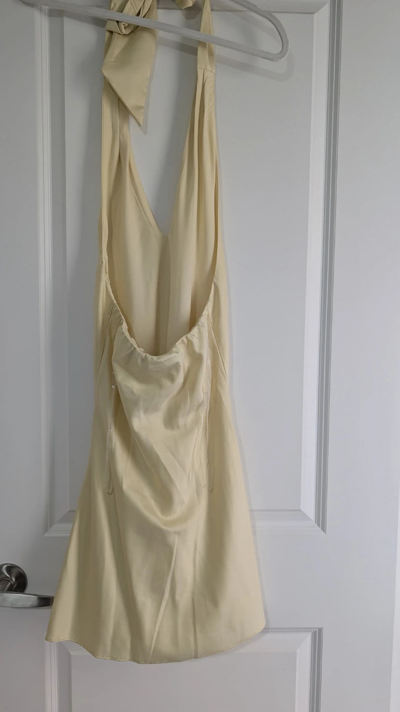 Light yellow Halter Neck Dress - photo 2