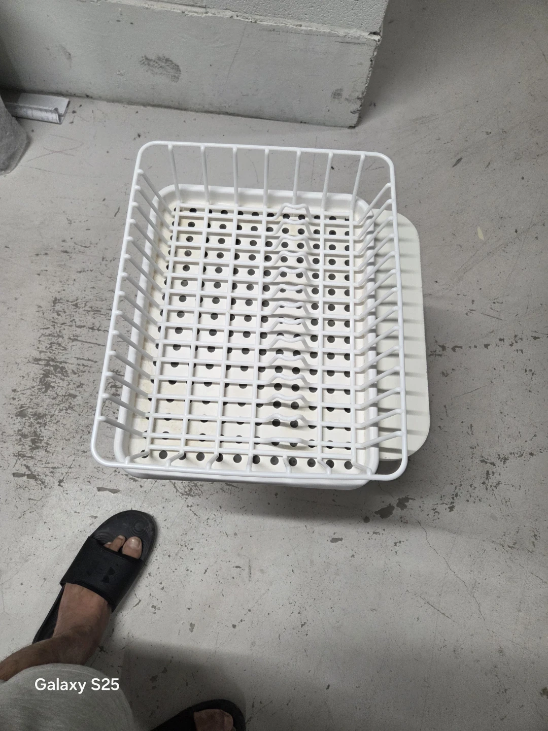 White Dish Drying Rack with Tray