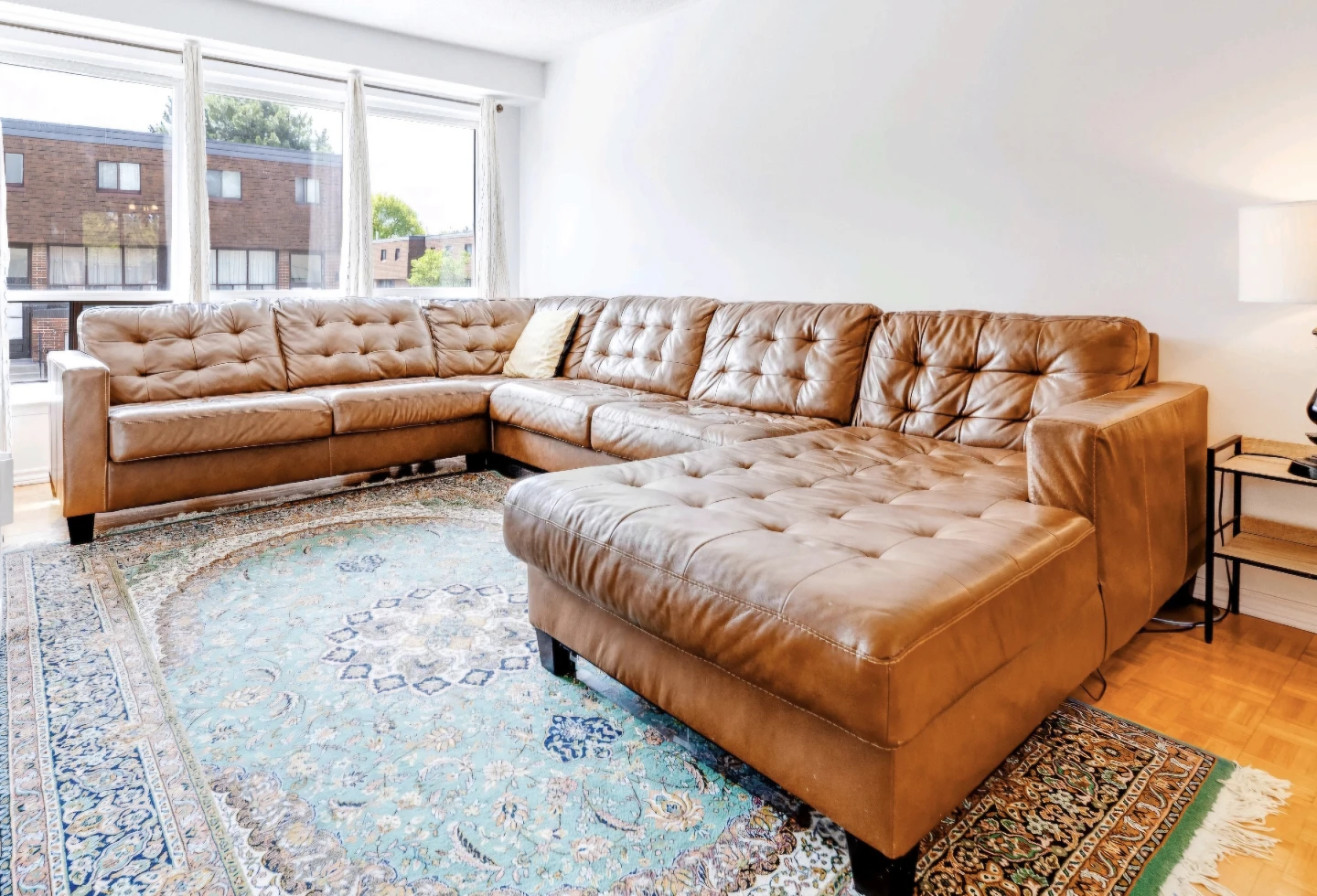 Brown Leather Sectional Sofa