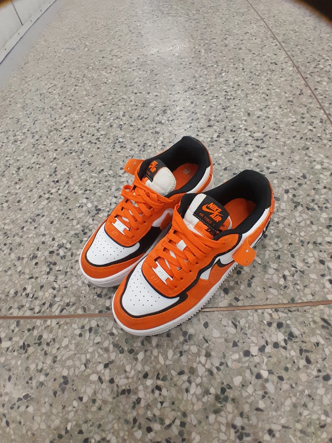 Nike Air Force 1 Shadow Orange White Women's Size 8
