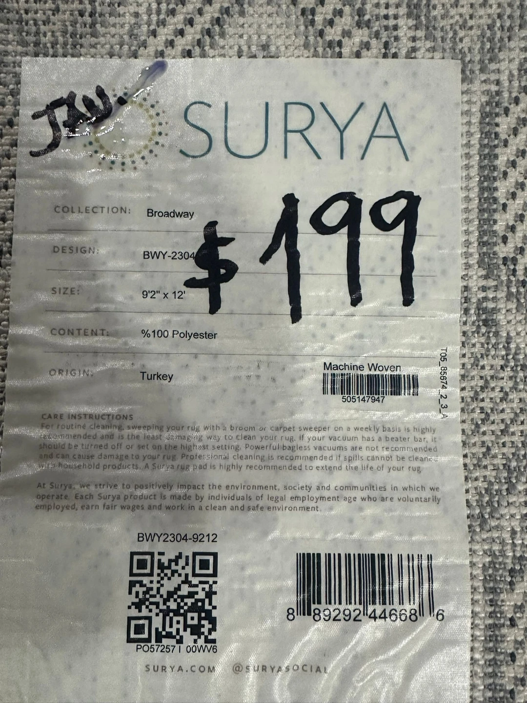 Surya Broadway BWY-2304 Rug 9'2" x 12" - photo 3