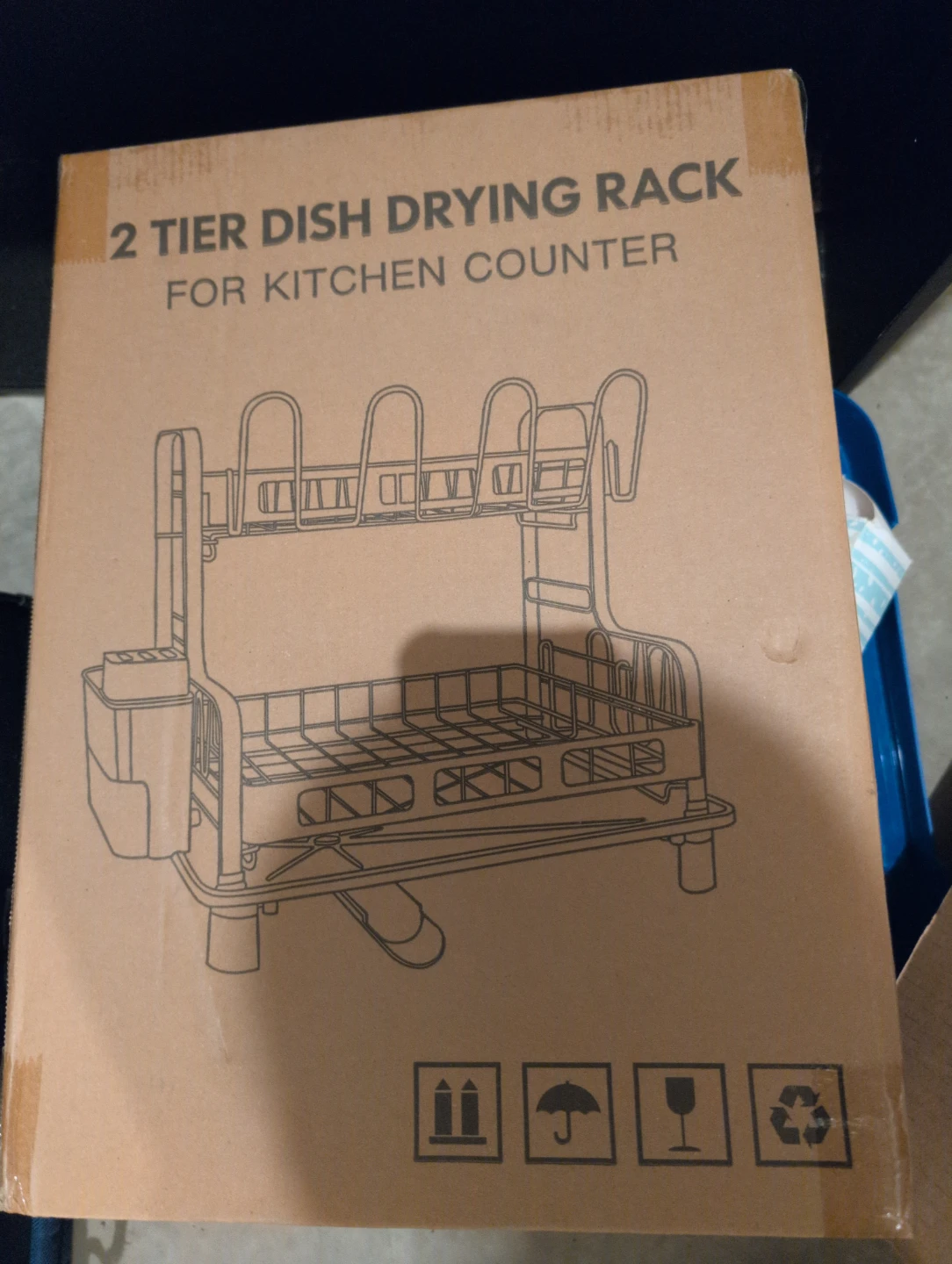 2 Tier Dish Drying Rack for Kitchen Counter