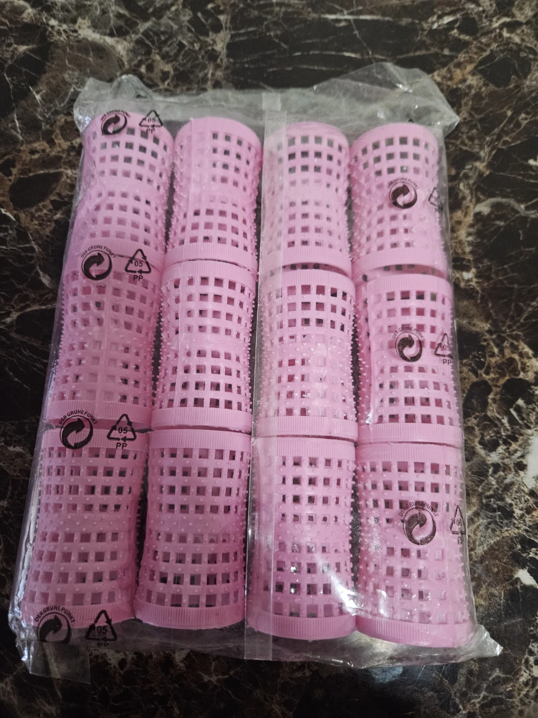Pink Hair Curlers Set