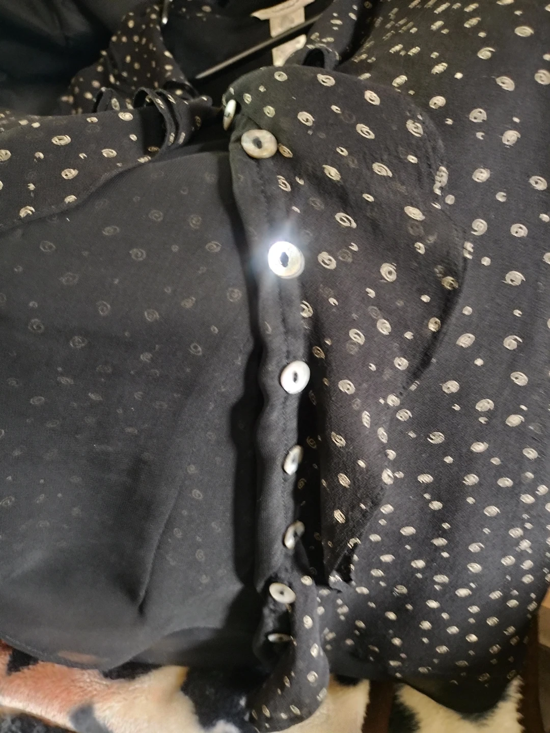Black Silk Blouse - Size L - photo 2