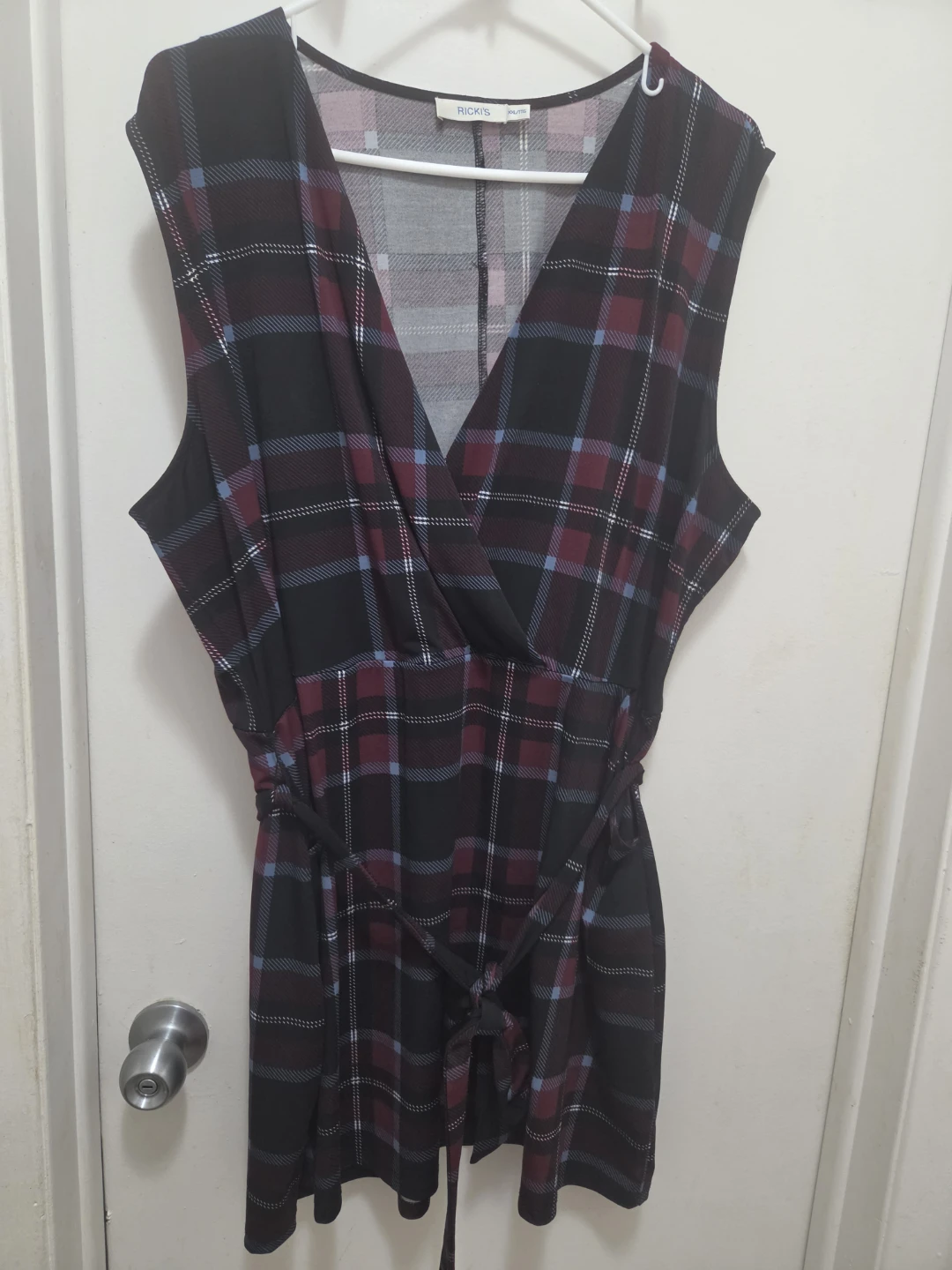Ricki's Plaid Wrap Dress XXL