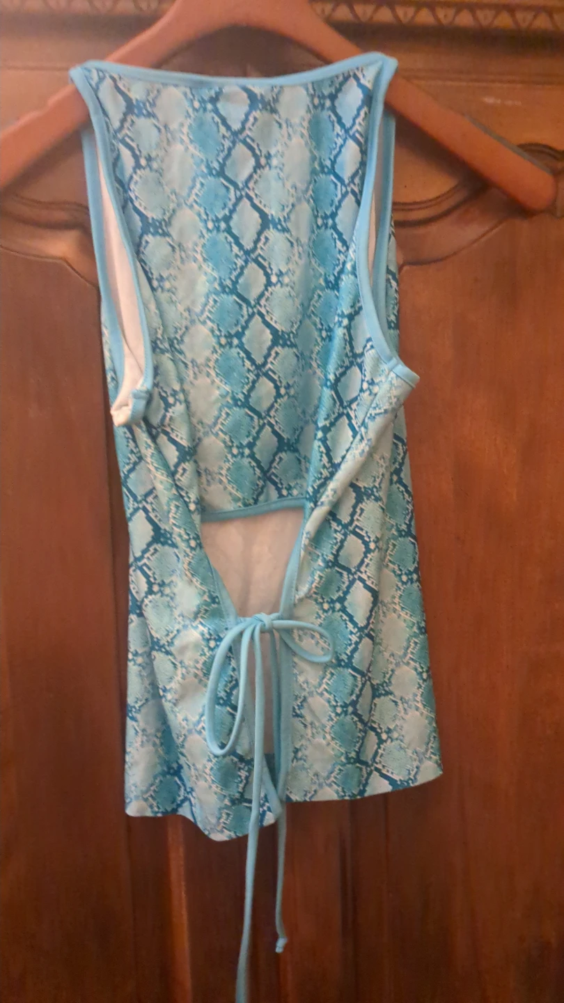 Turquoise Snakeskin Print Tank Top - Grande (11/13) - photo 3