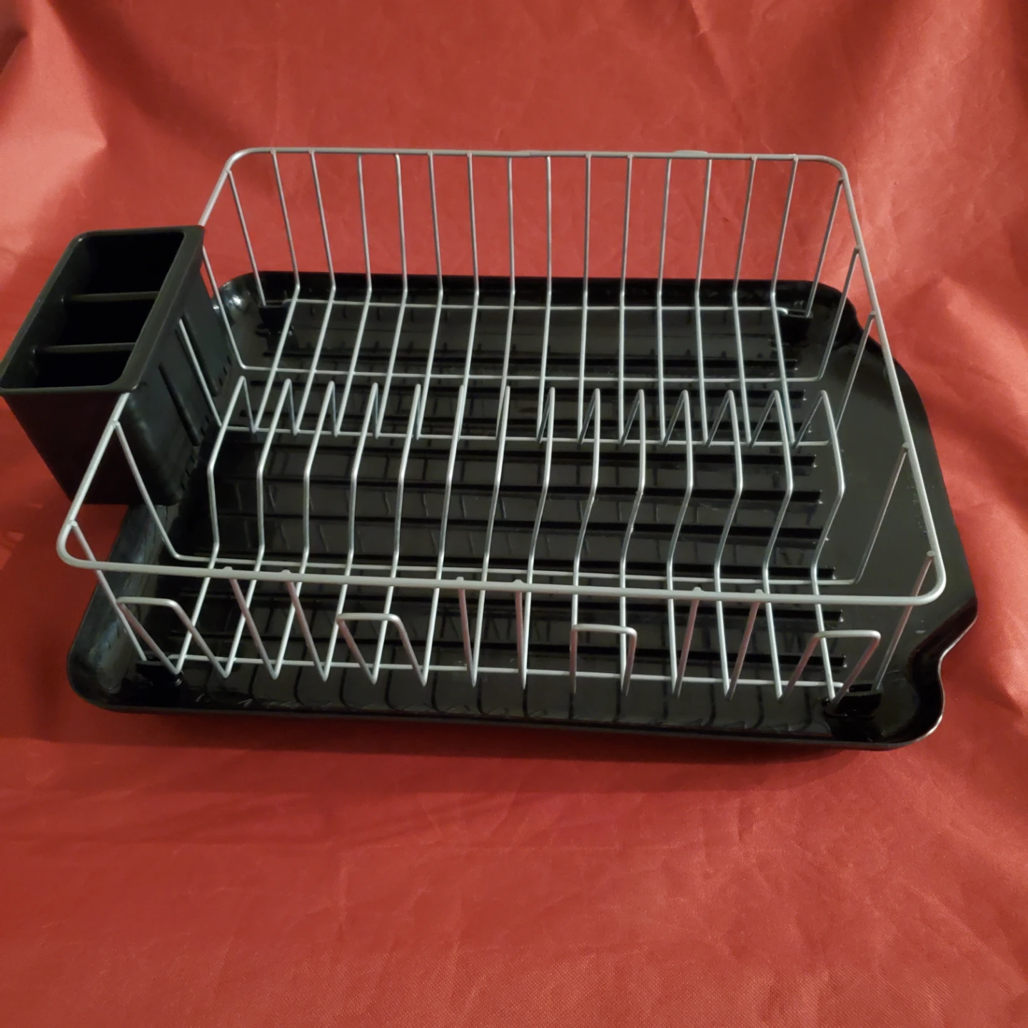 Black Dish Rack with Utensil Holder