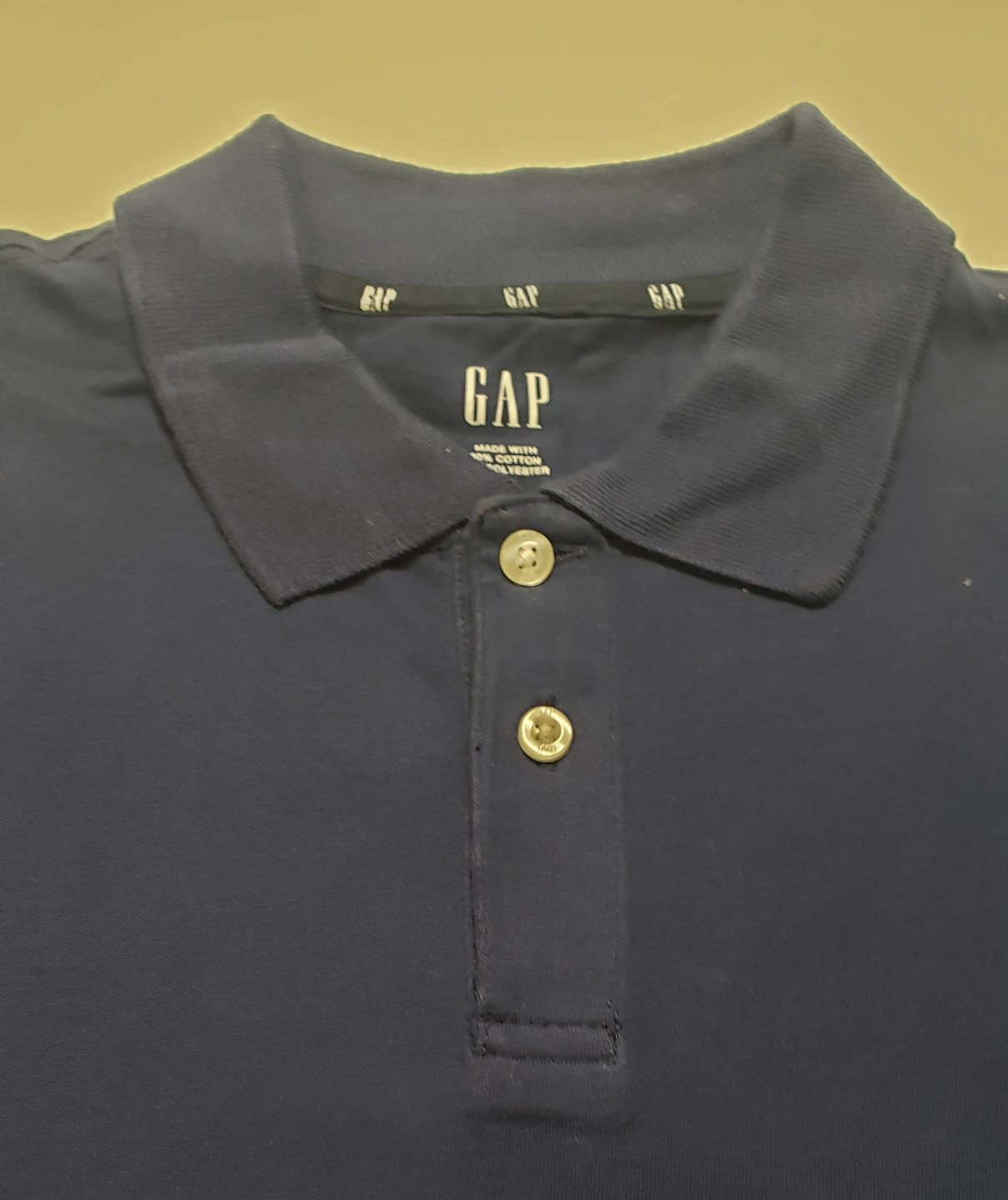 Like New GAP Men's Navy Blue Polo Shirt Size M - photo 4