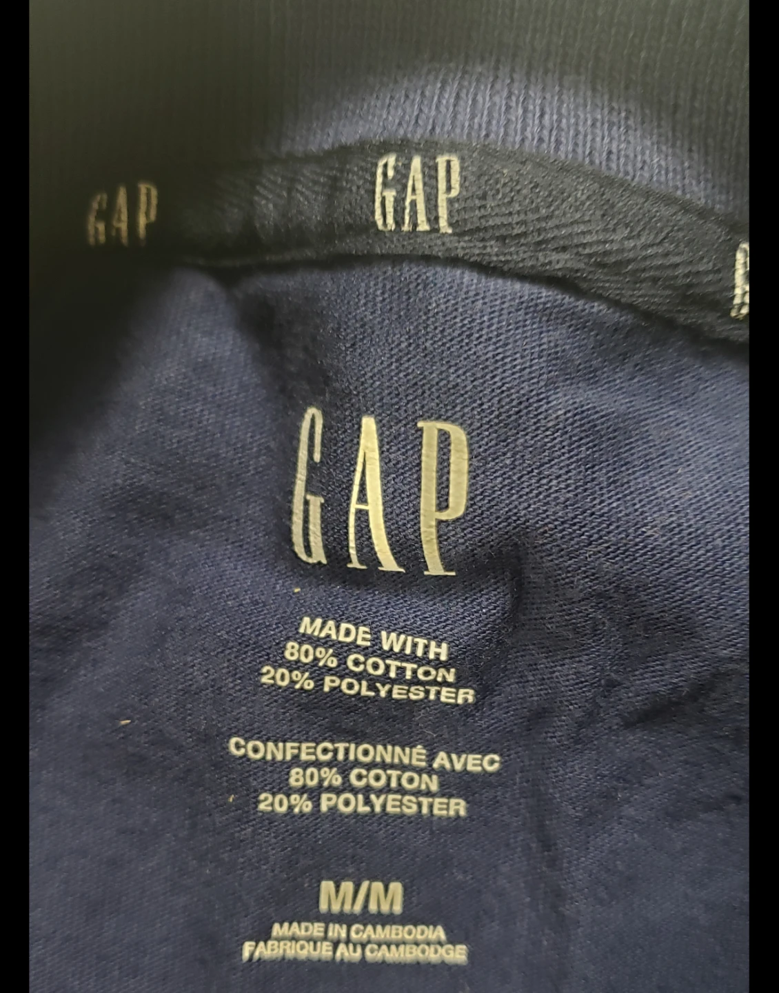 Like New GAP Men's Navy Blue Polo Shirt Size M - photo 5