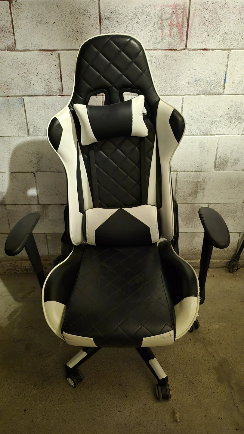 Gaming Chair Black and White