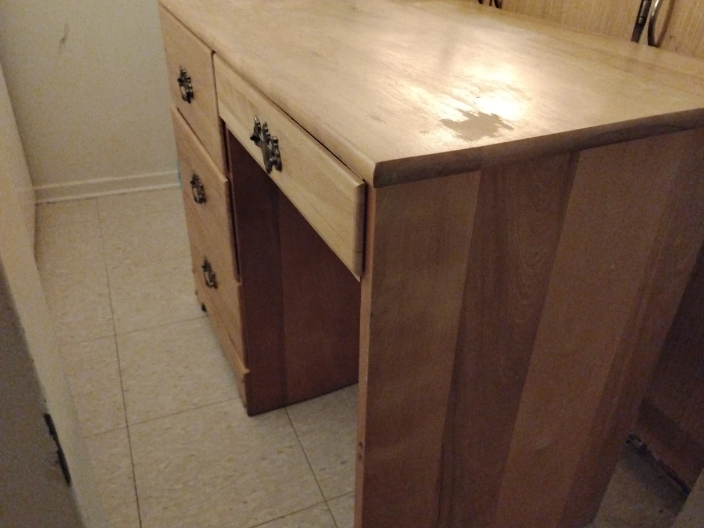 Wooden Desk with Drawers - photo 2