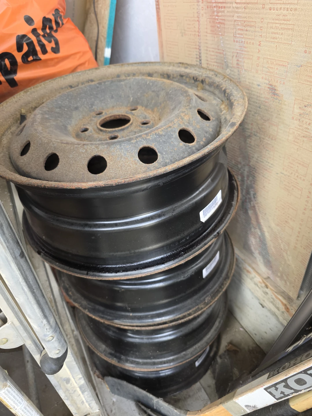 Set of 4 Steel Wheels