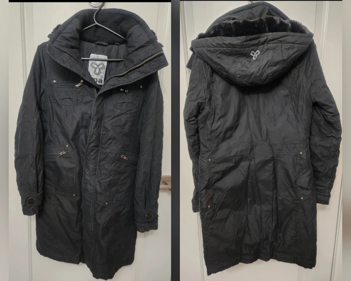 ⚽ TNA Black Parka with Fur Hood