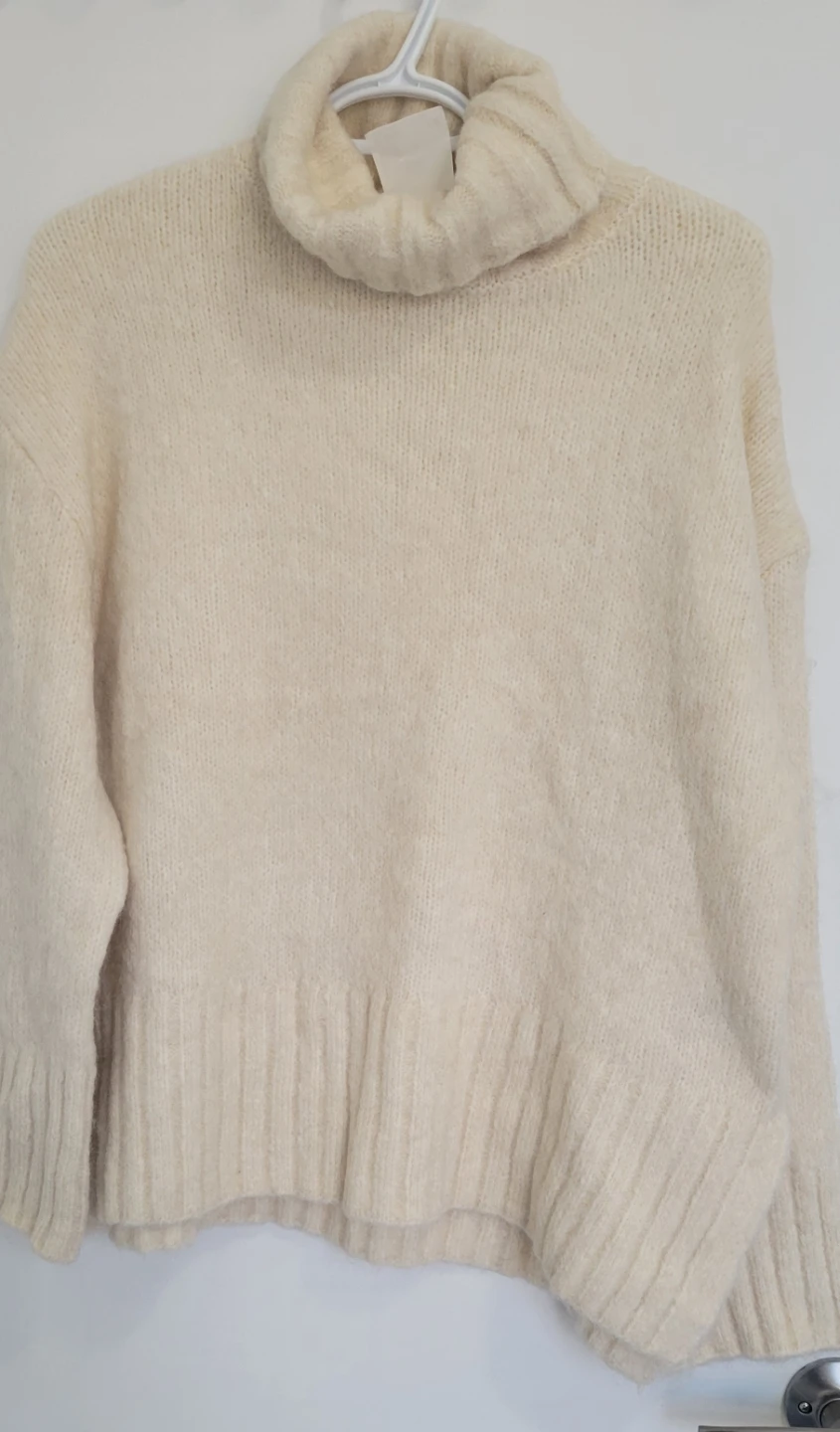 H&M Cream Turtleneck Sweater