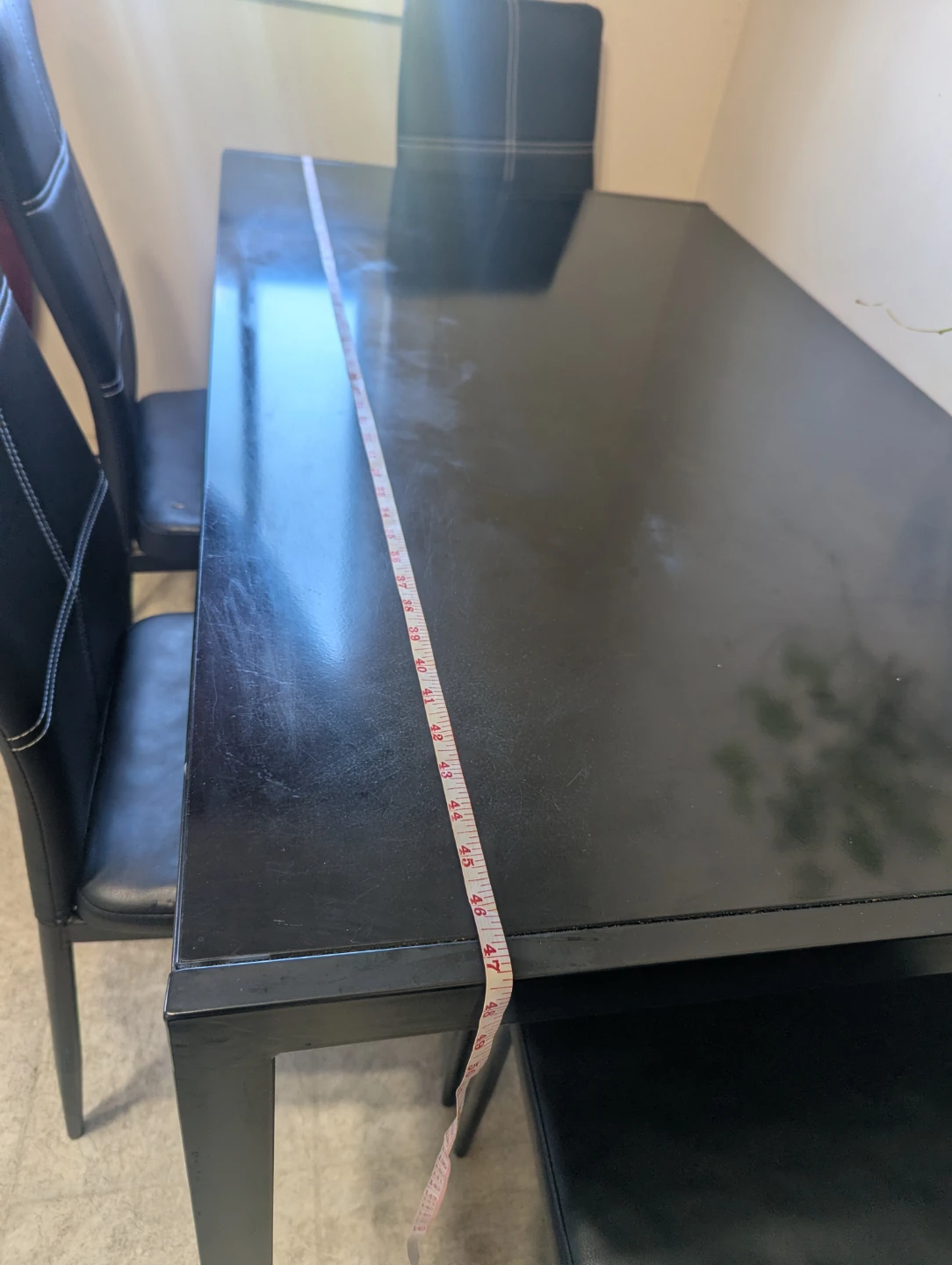 Black Dining Table with 4 Chairs- Needs to go by 18June - photo 2