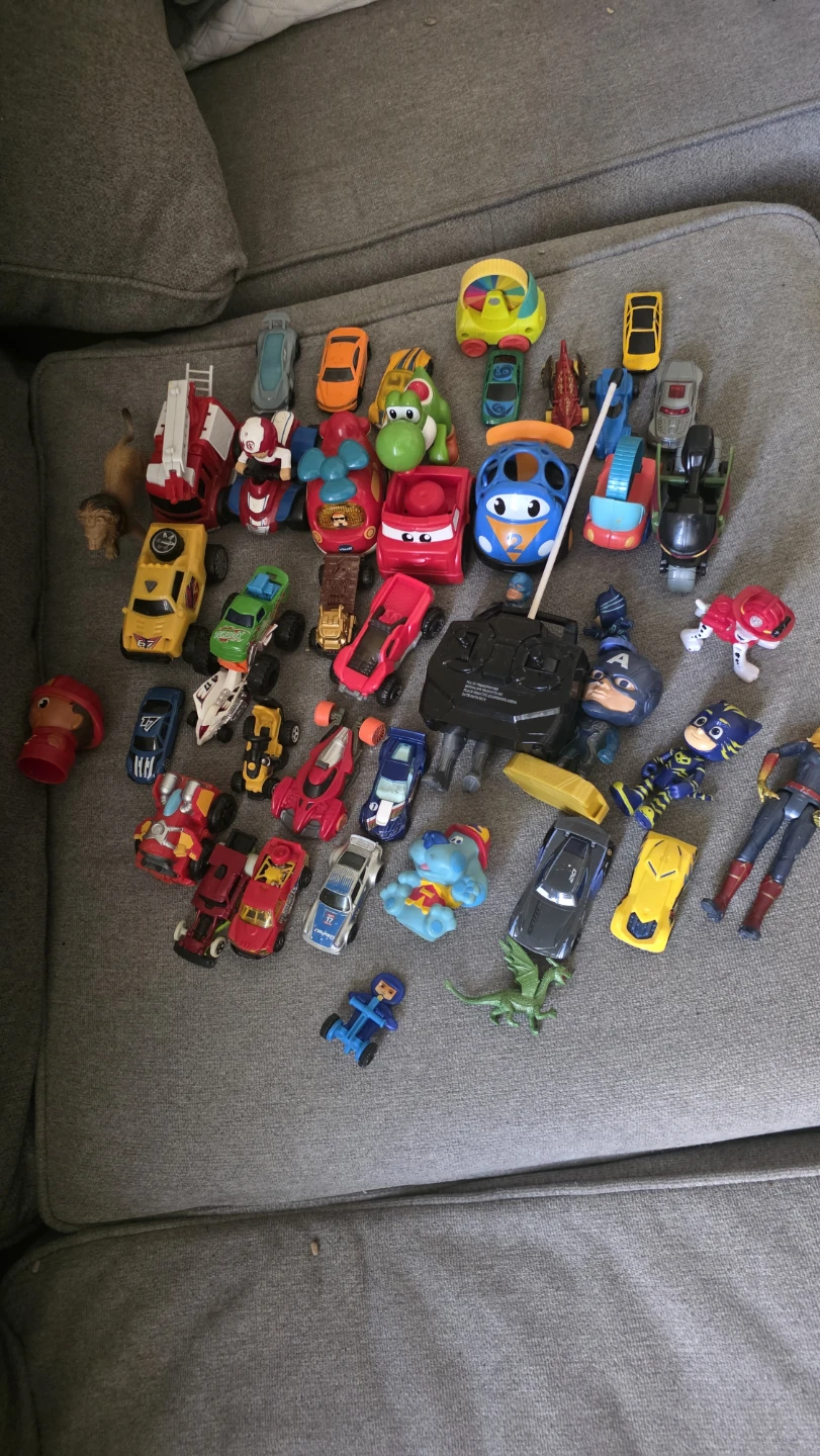 Assorted Toy Cars and Figures