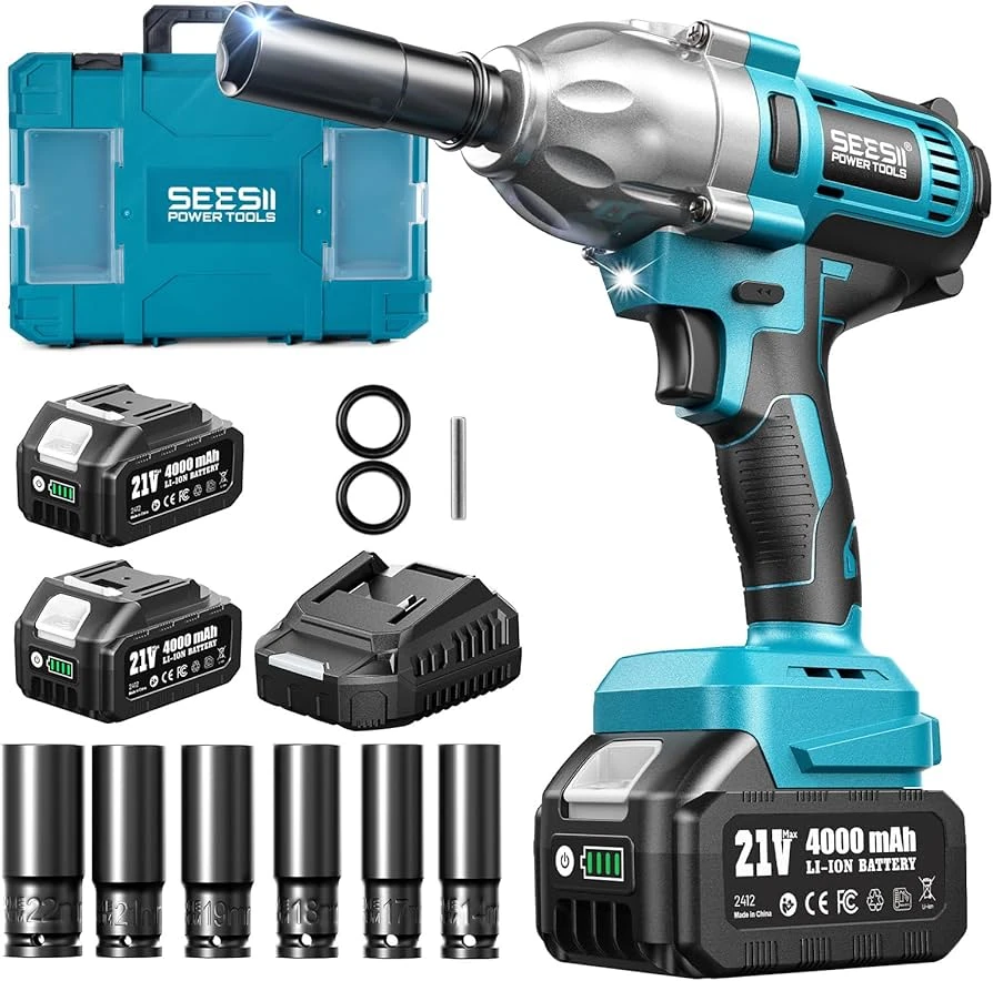 SEESII 21V Cordless Impact Wrench Kit - photo 2