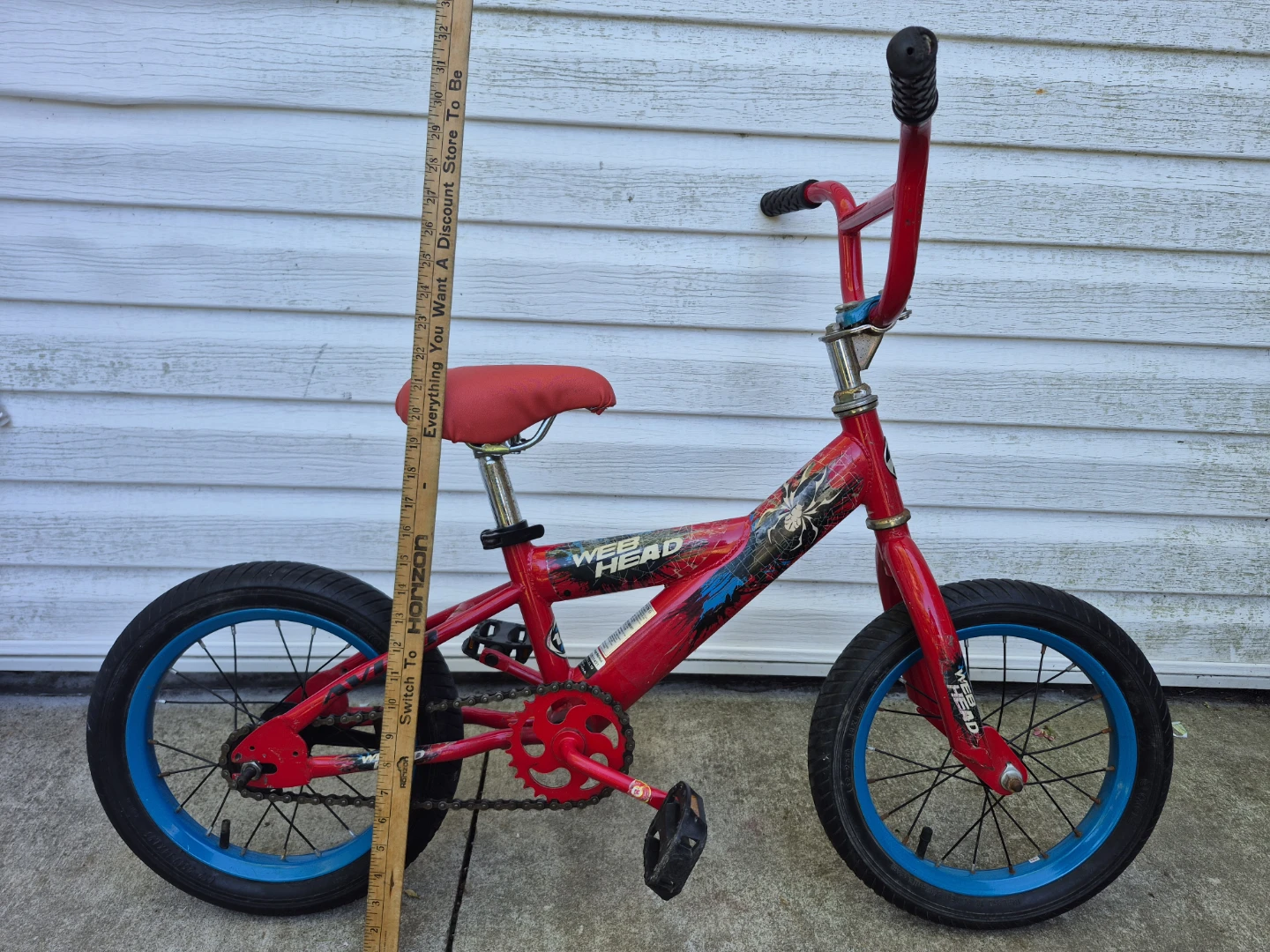 Red "Web Head" BMX Bike 4 to 6 years