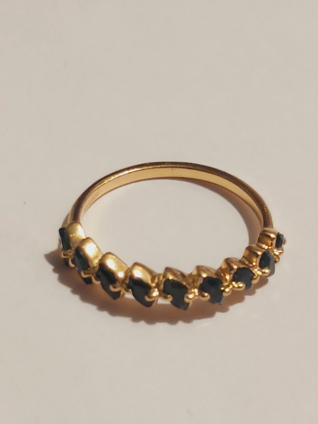 New !! Gold Overlay Sterling Silver 925 Black Onyx Ring. 9. - photo 2