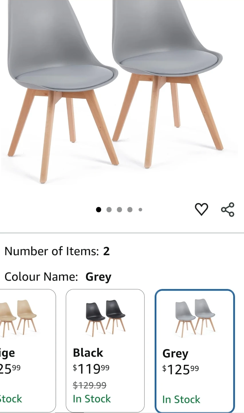 Grey Dining Chairs - Set of 4 - photo 2