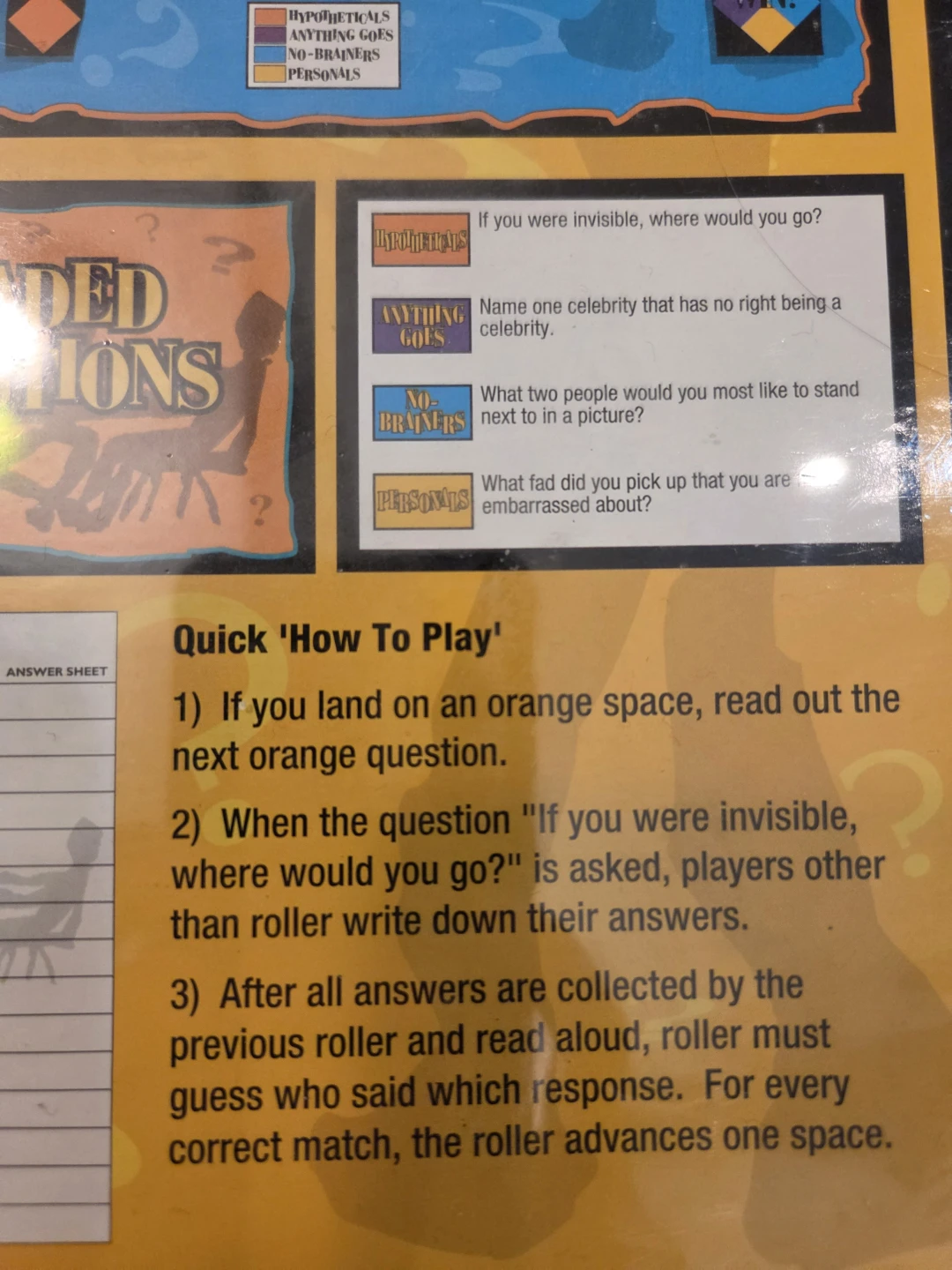 Loaded Questions Party Board Game 2003 - photo 3