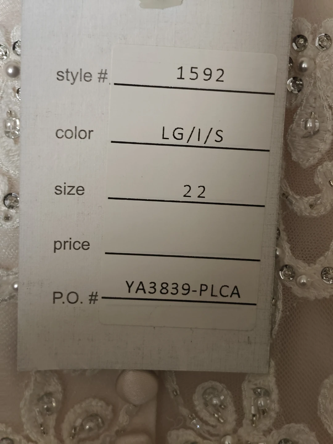 IZAD Bridal Dress Style 1592.
