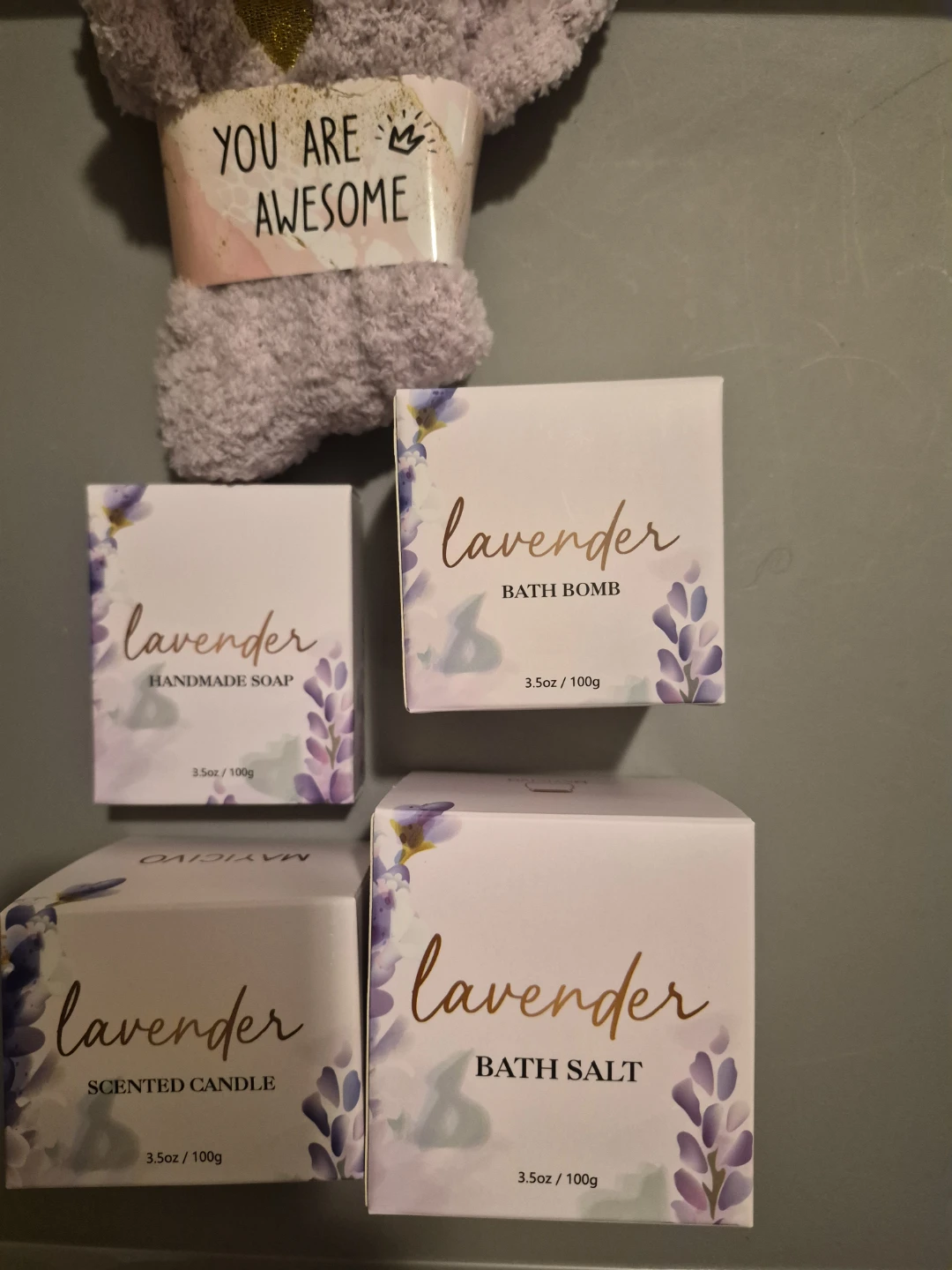 Lavender Bath Set with Cozy Socks
