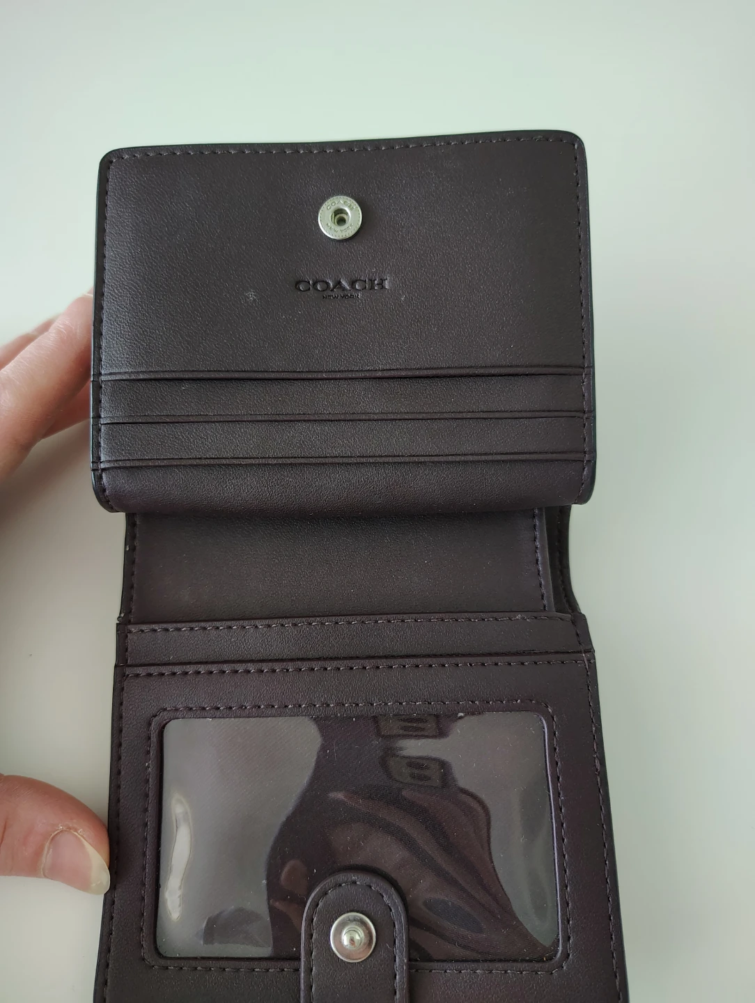 Coach Glossy Black Patent Leather Zip Around Wallet - New - photo 2