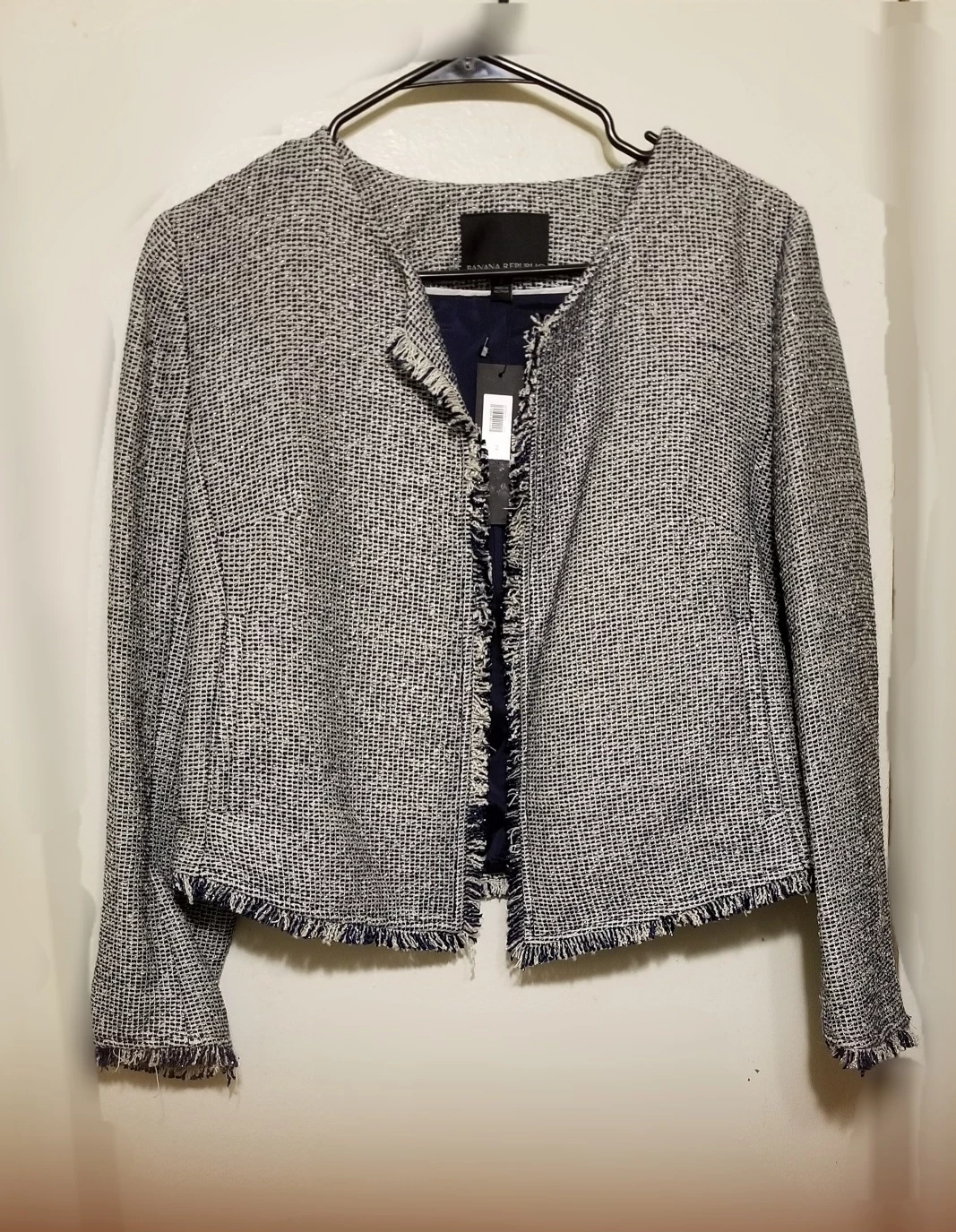 NWT Banana Republic Women's Navy Tweed Jacket ⚽