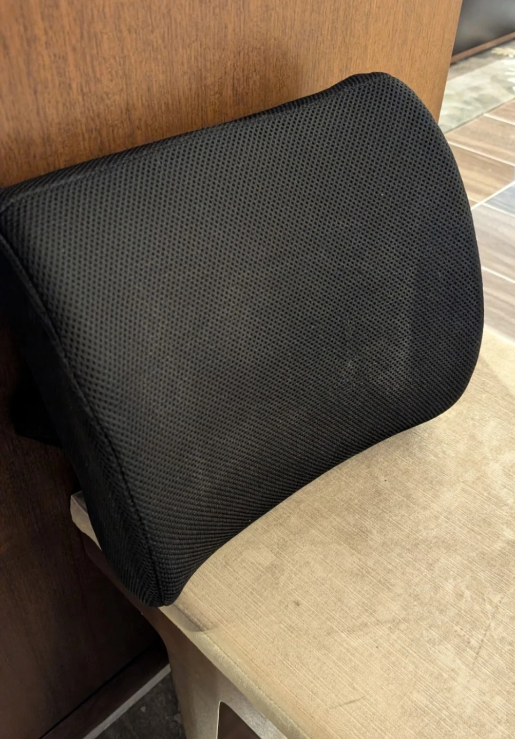 Black Lumbar Support Cushion with Strap - photo 2