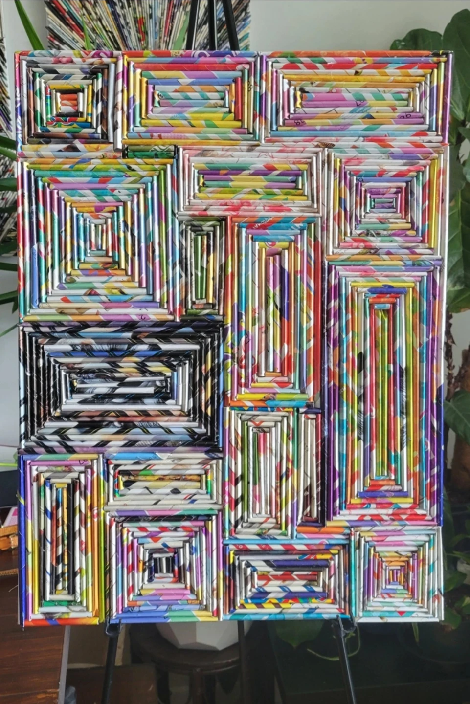 ⚽ Recycled Magazine Wall Art