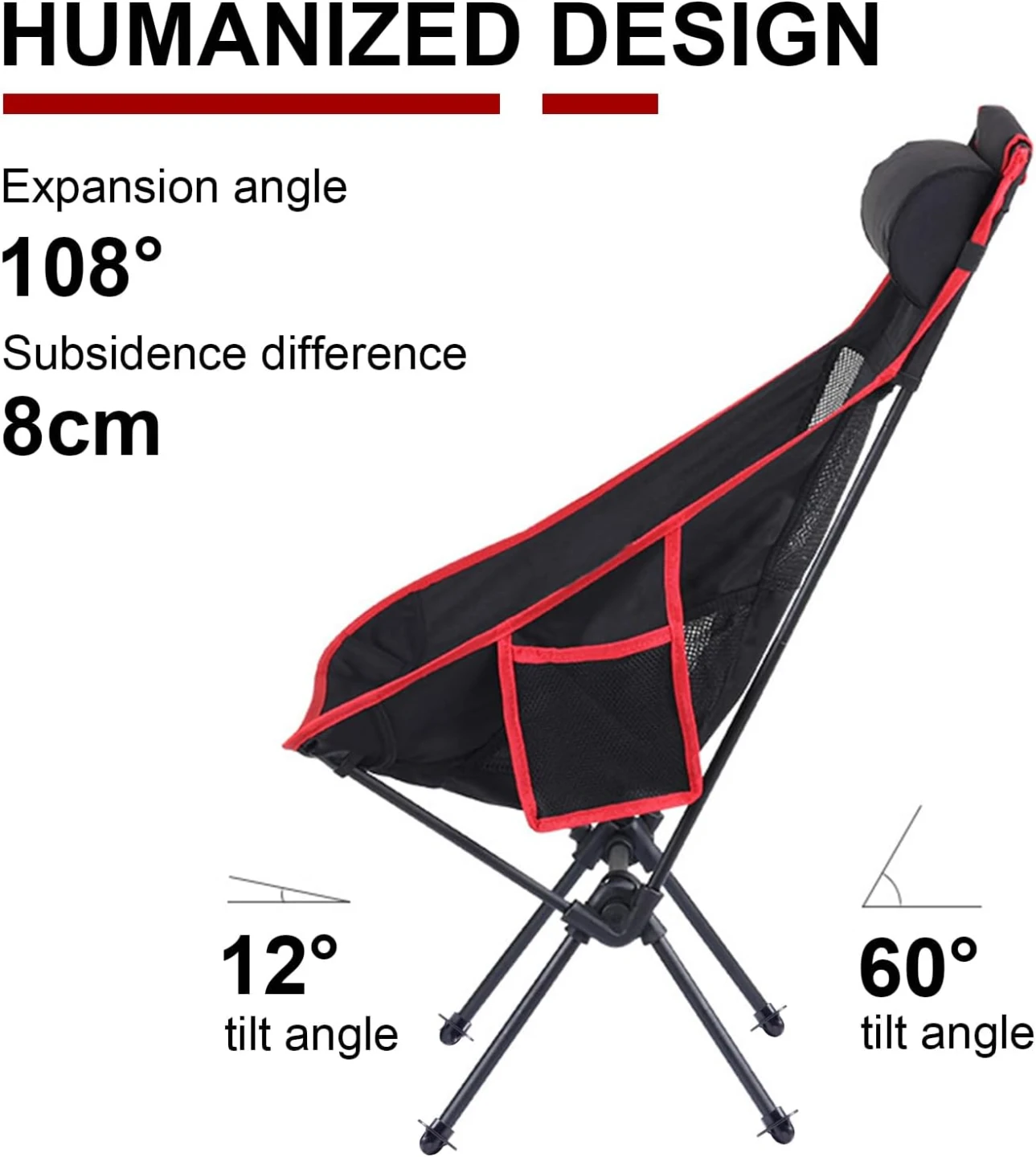 NEW 2 Pack High Back Folding Camping Chair with Removable Pillow - photo 5