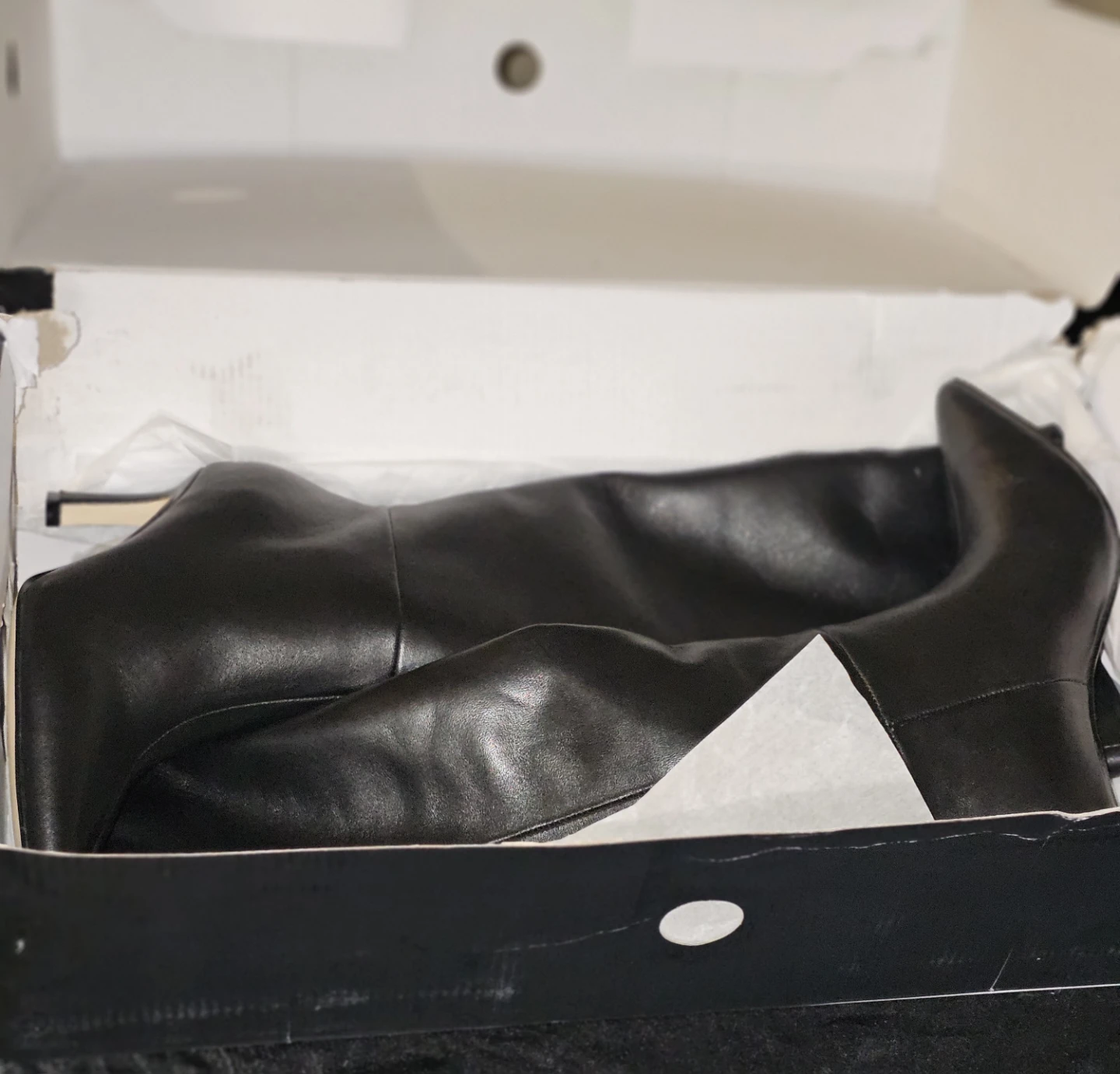 Nine West Black Leather Knee-High Boots⚽️ - photo 5