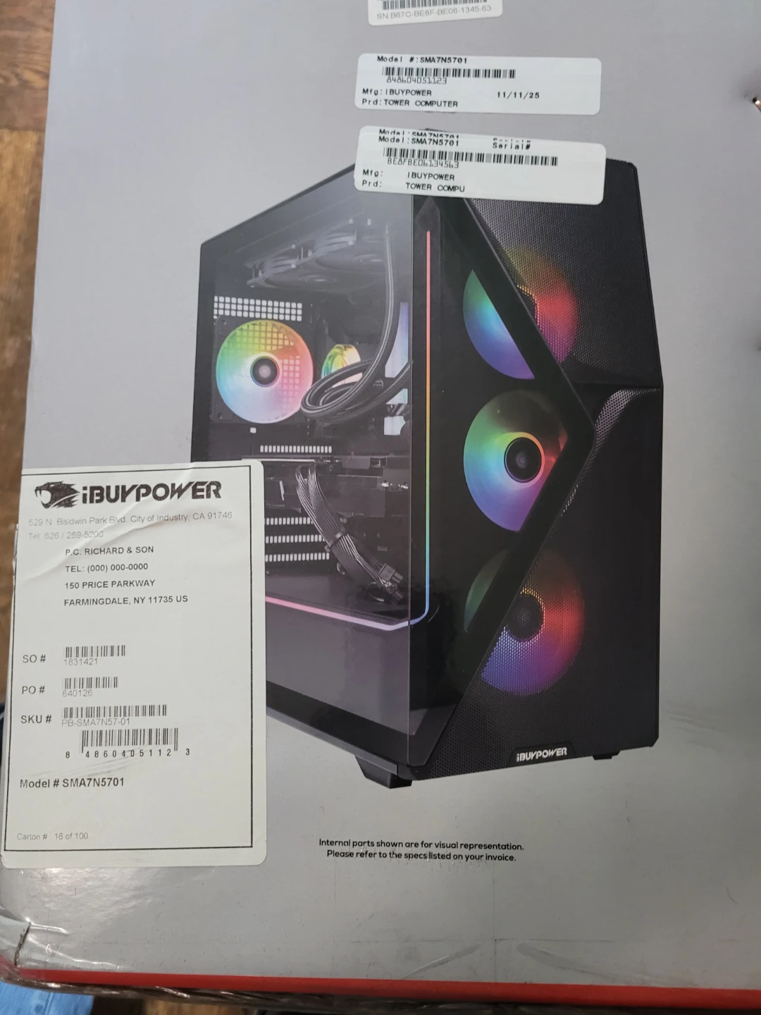 iBUYPOWER Gaming PC Tower SMA7N5701