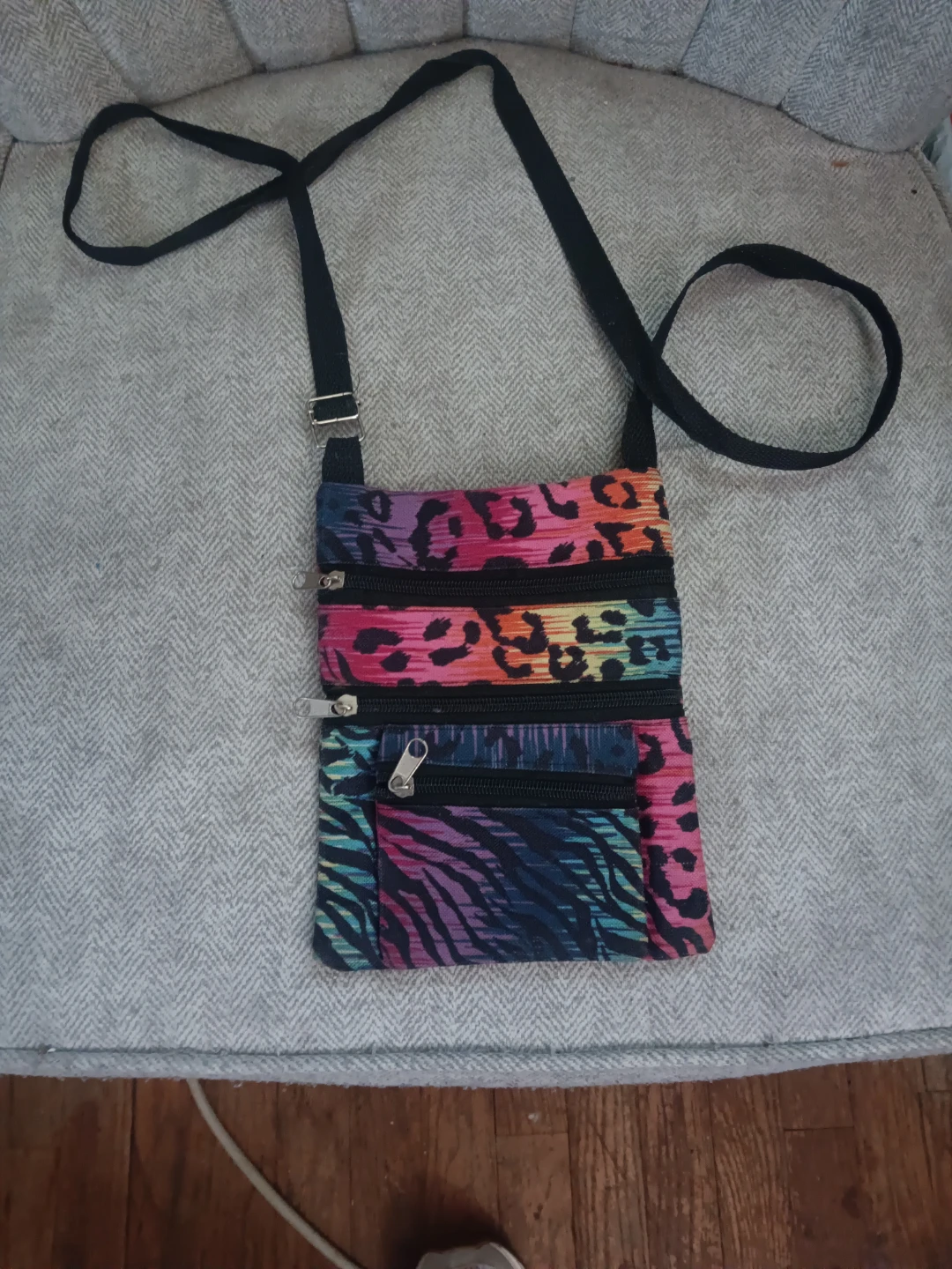 Crossbody Purse with Rainbow Animal Print - photo 2