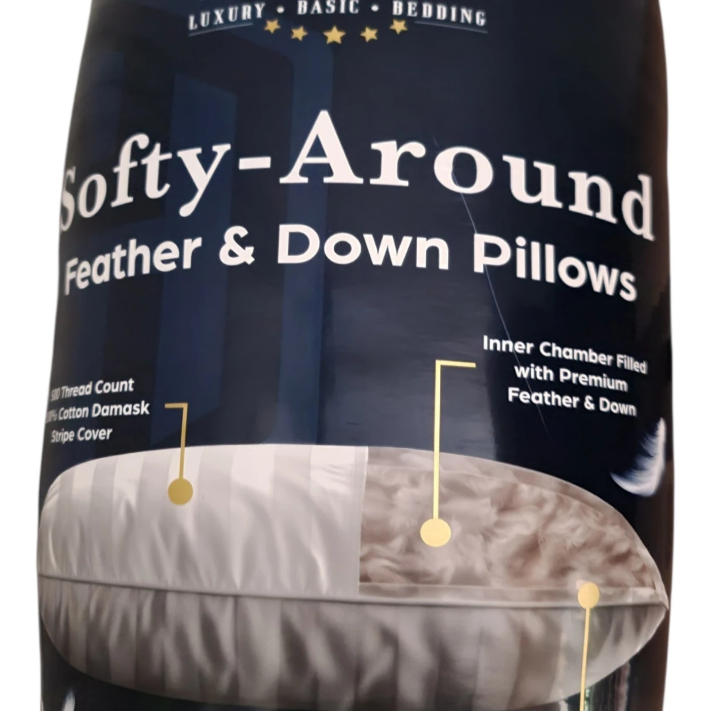 Hotel Grand Softy-Around Feather & Down Pillows