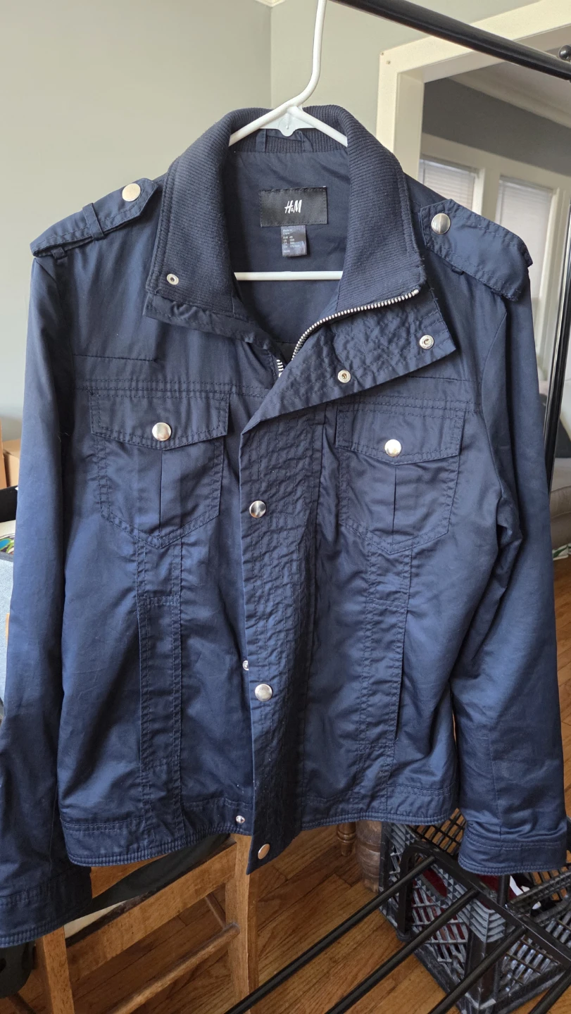 H&M Navy Blue Bomber Jacket