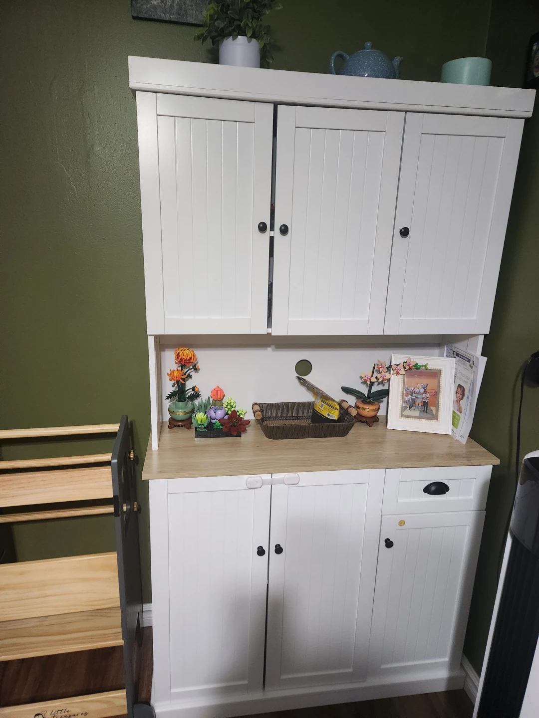 HOMCOM White Kitchen Storage Cabinet